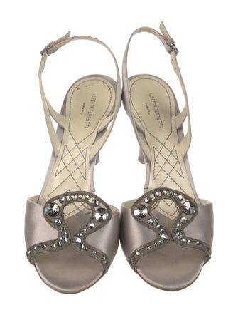 Alberta Ferretti Satin Slingback Sandals