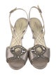 Alberta Ferretti Satin Slingback Sandals