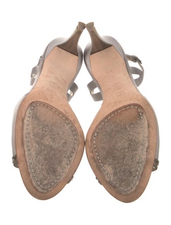 Alberta Ferretti Satin Slingback Sandals