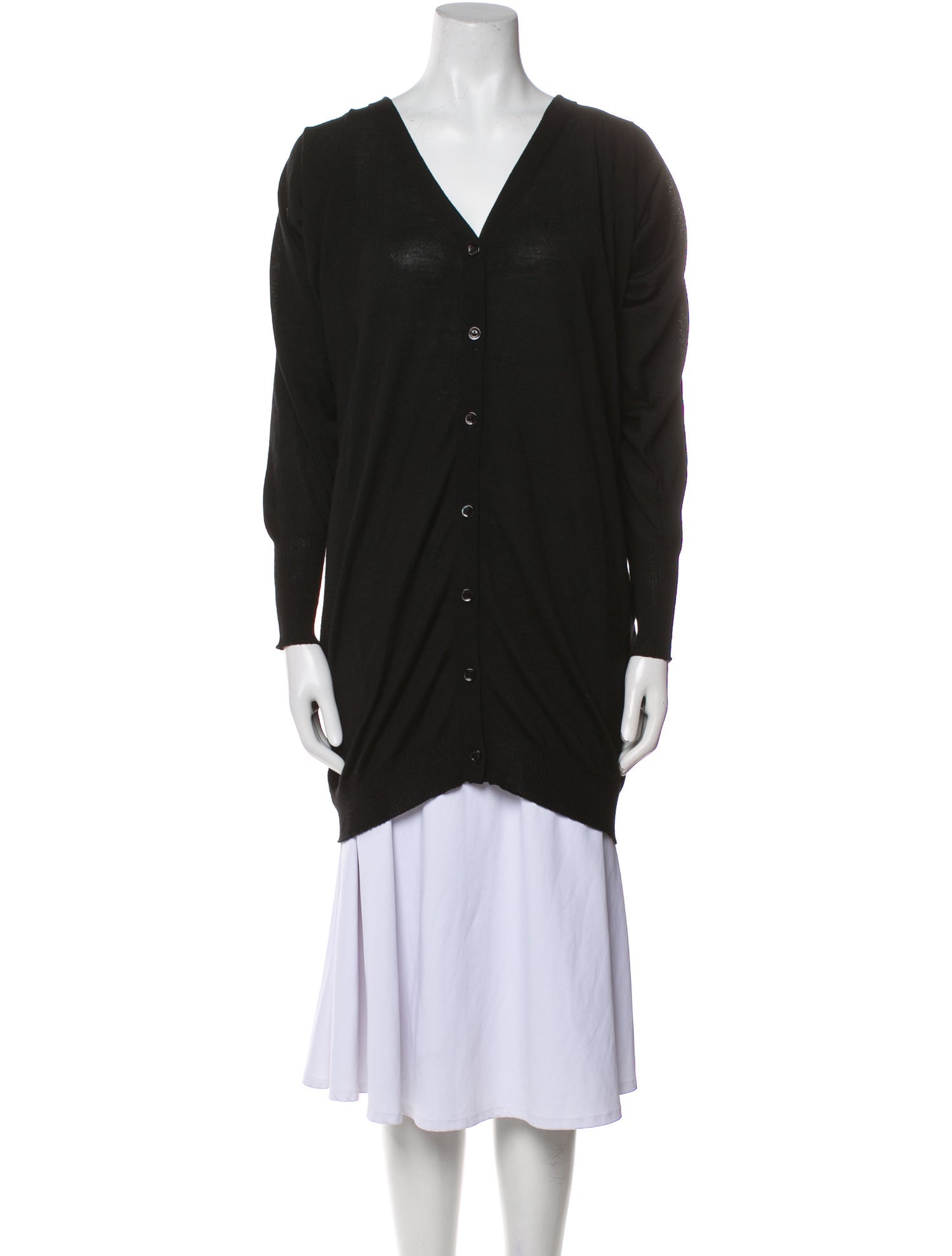 Alberta Ferretti Virgin Wool V-Neck Sweater