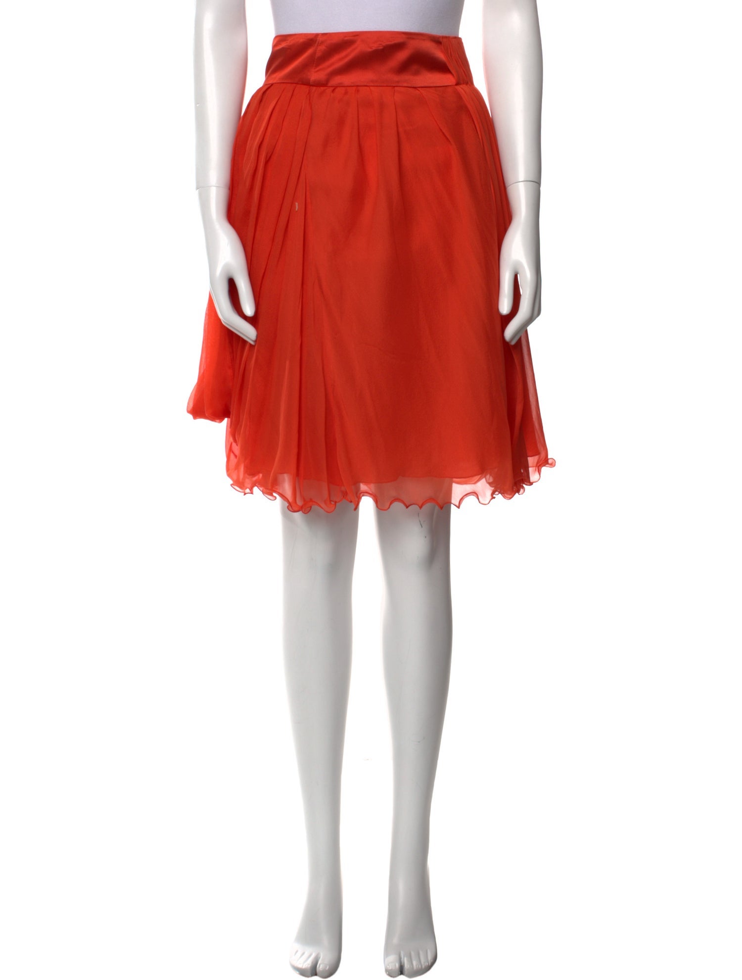 Alberta Ferretti Silk Knee-Length Skirt