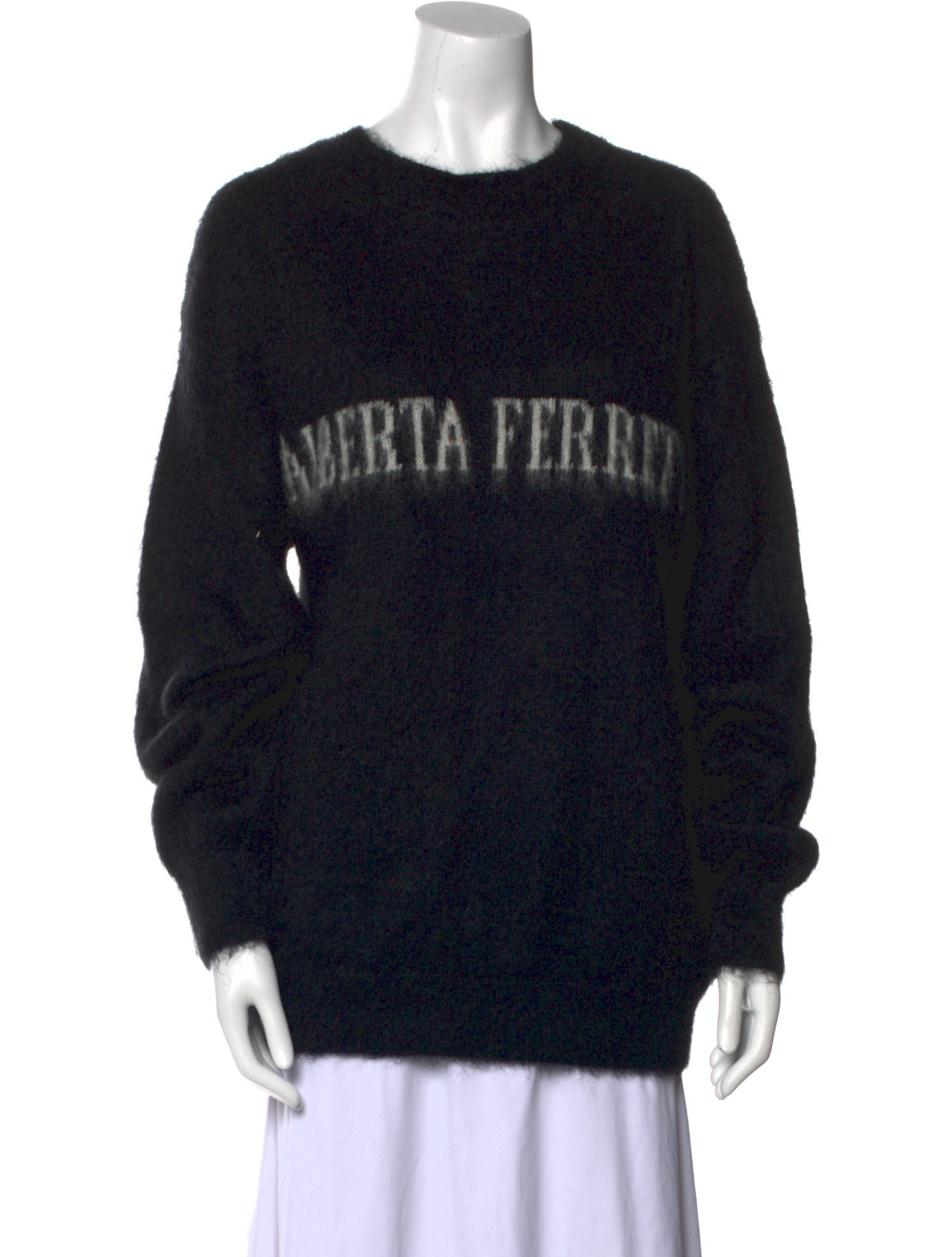 Alberta Ferretti Printed Crew Neck Sweater