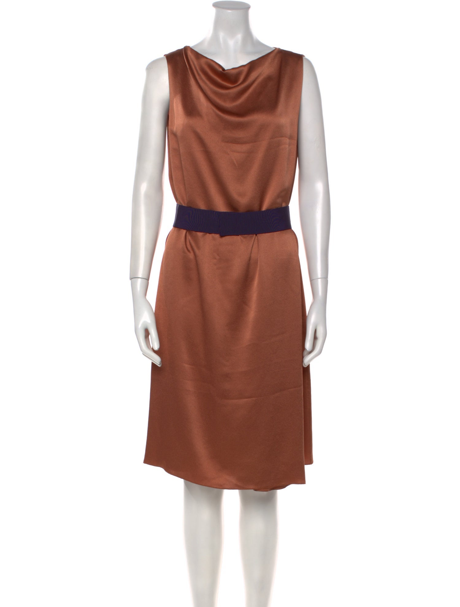 Alberta Ferretti Virgin Wool Knee-Length Dress