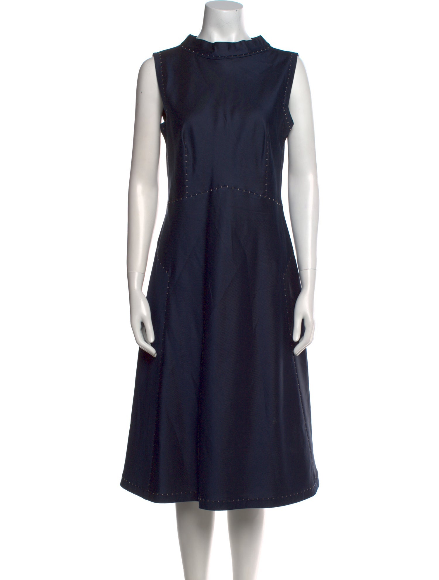 Alberta Ferretti Silk Midi Length Dress