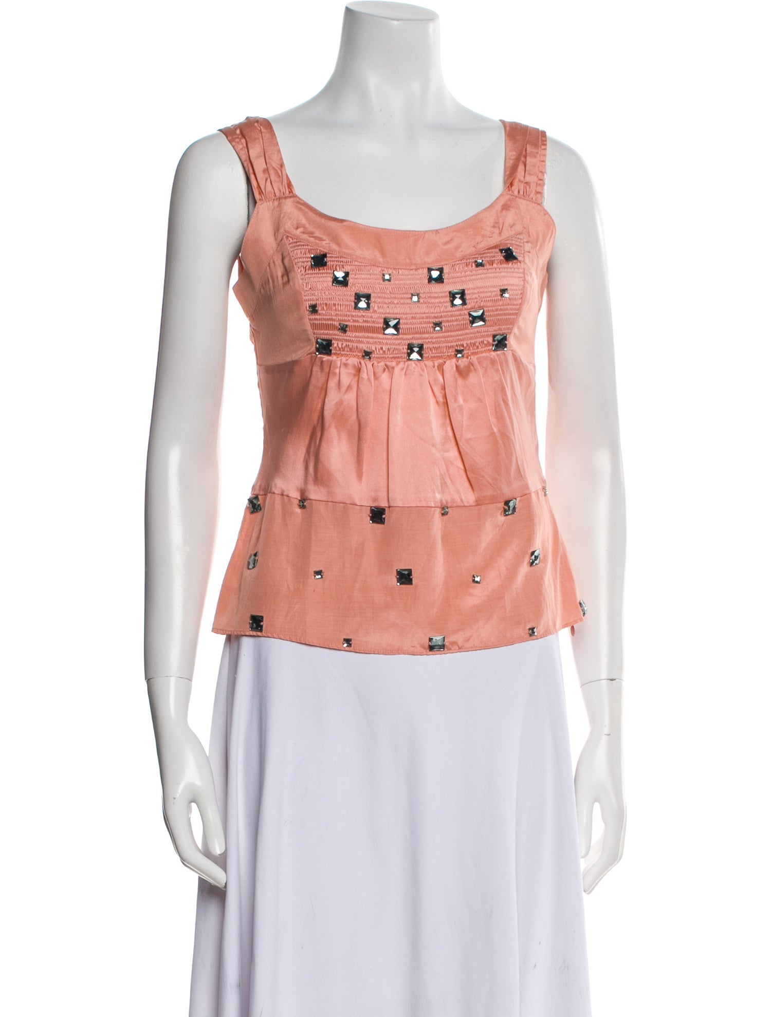 Alberta Ferretti Scoop Neck Sleeveless Top