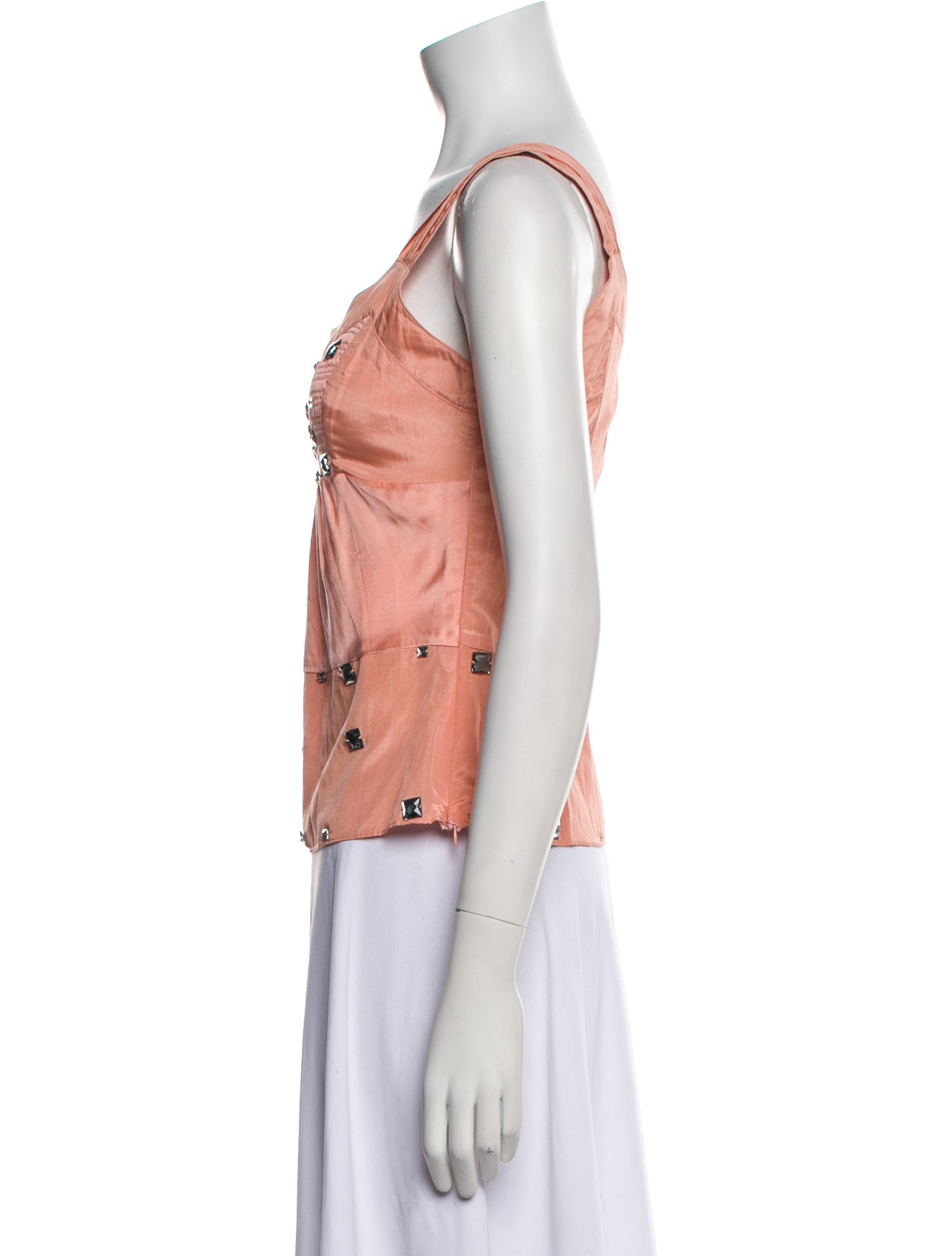 Alberta Ferretti Scoop Neck Sleeveless Top