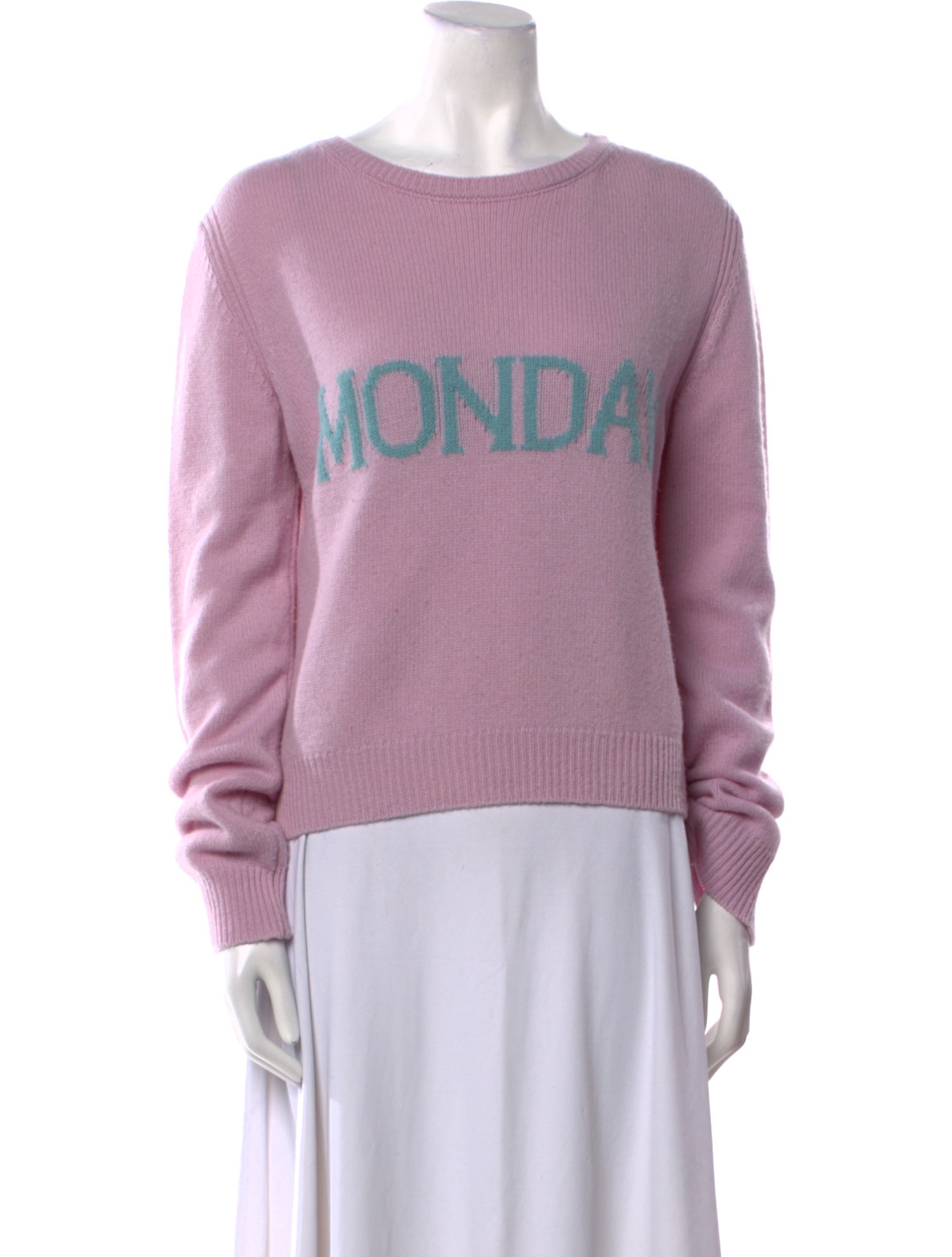 Alberta Ferretti Virgin Wool Graphic Print Sweater