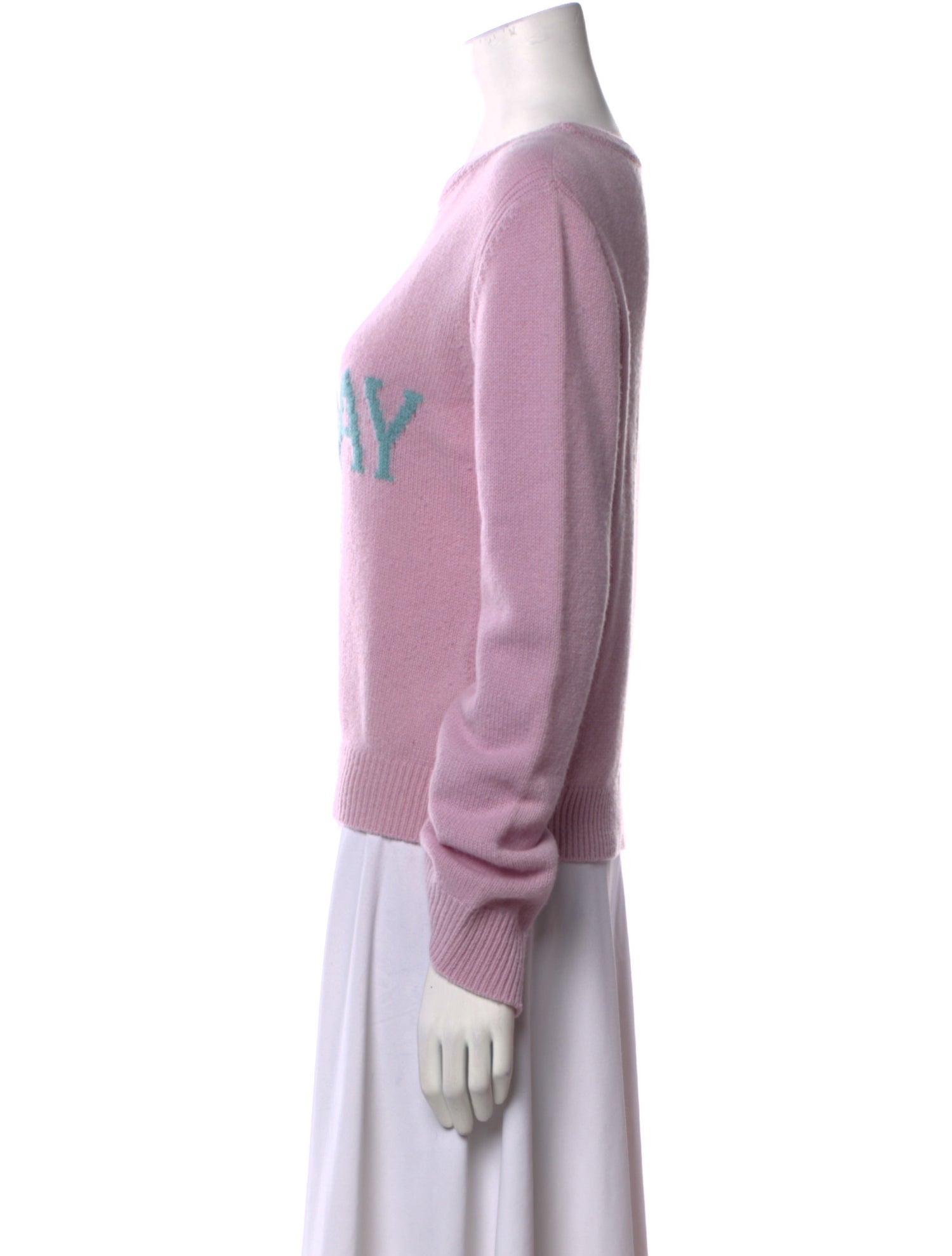 Alberta Ferretti Virgin Wool Graphic Print Sweater