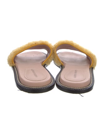 Alberta Ferretti Shearling Slides