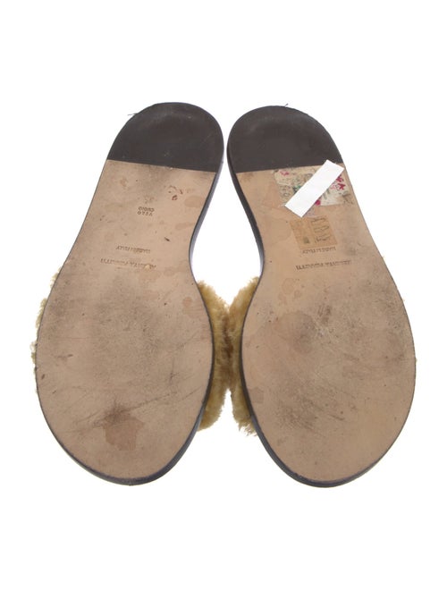 Alberta Ferretti Shearling Slides