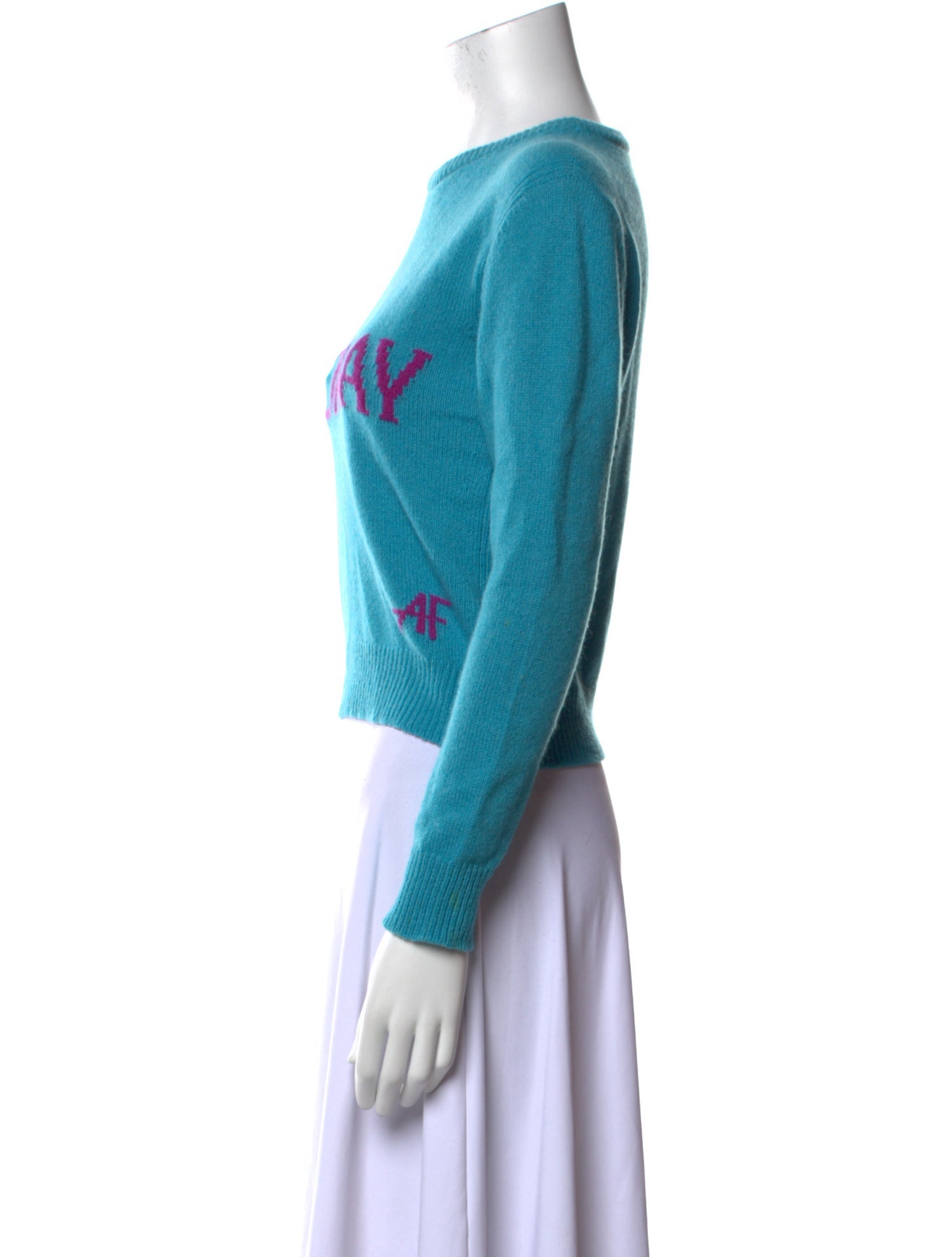 Alberta Ferretti Cashmere Graphic Print Sweater