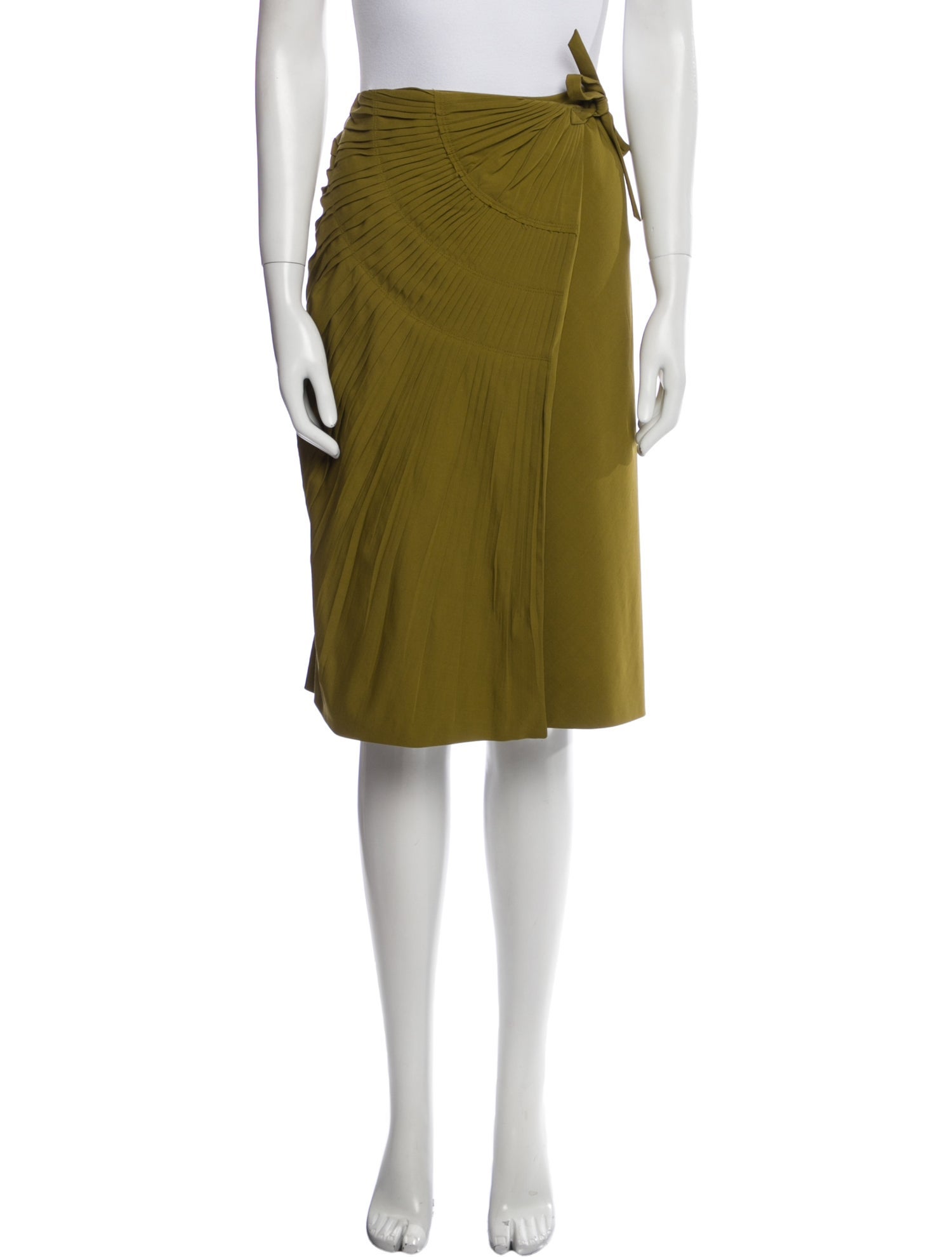 Alberta Ferretti Virgin Wool Knee-Length Skirt