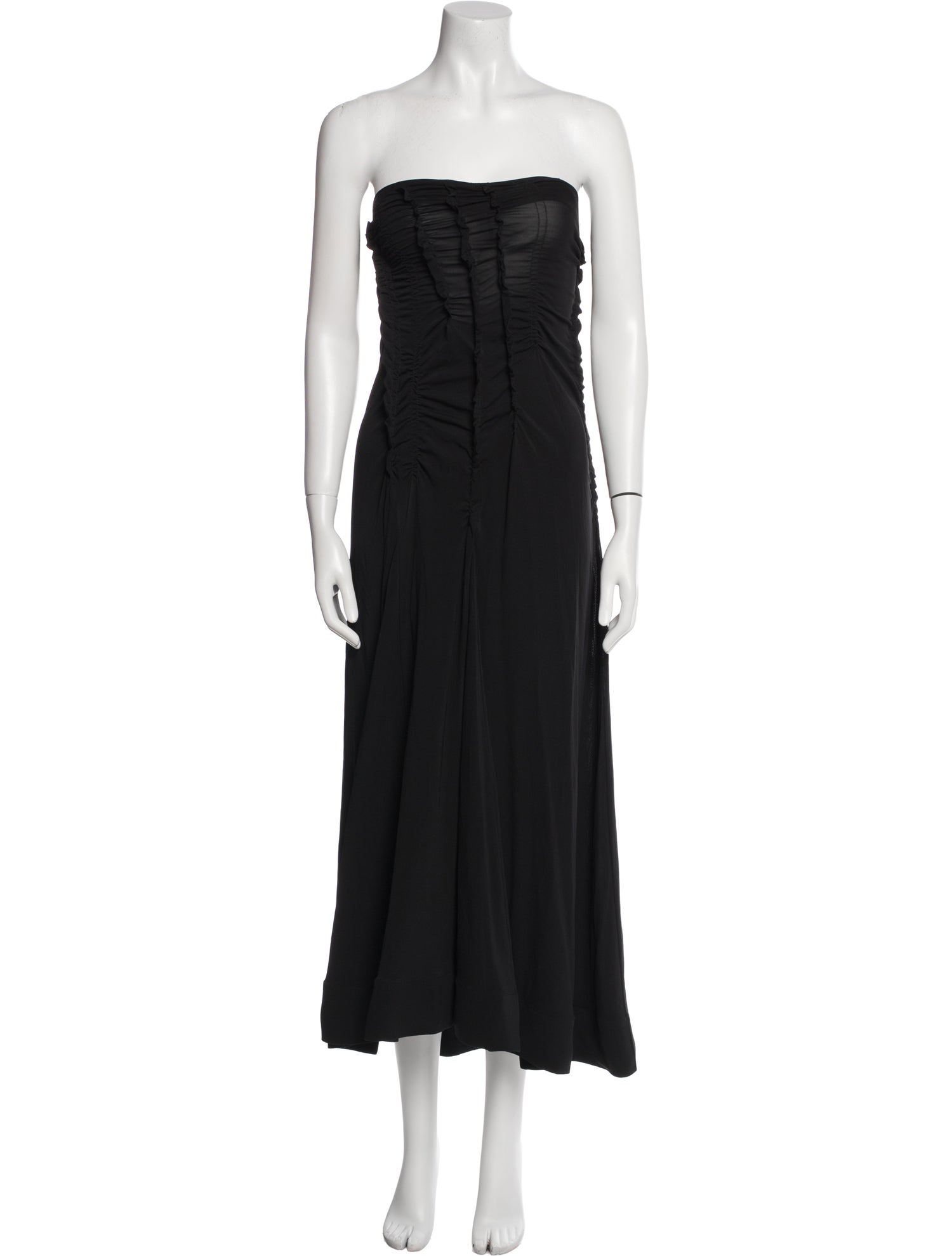Alberta Ferretti Strapless Midi Length Dress