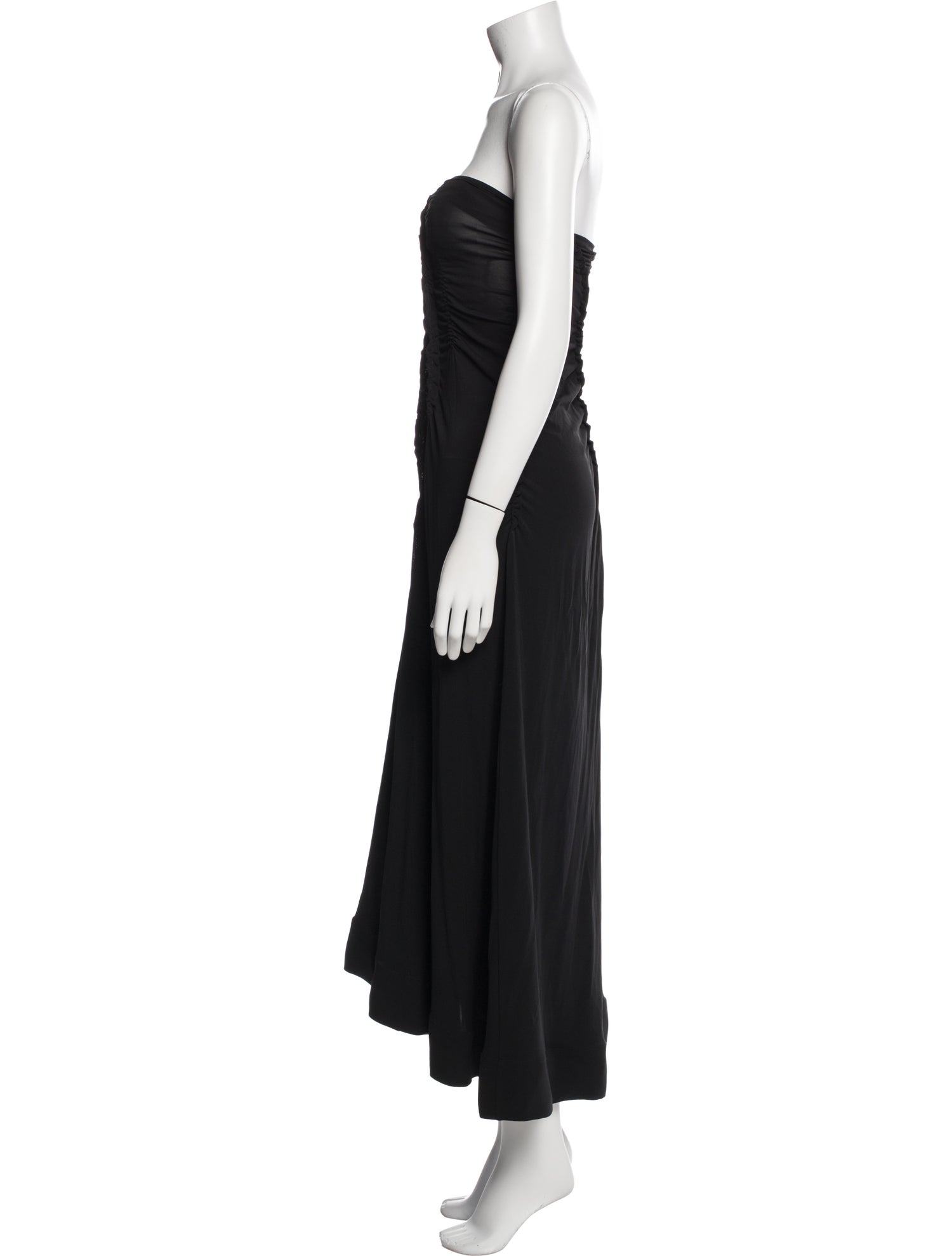 Alberta Ferretti Strapless Midi Length Dress