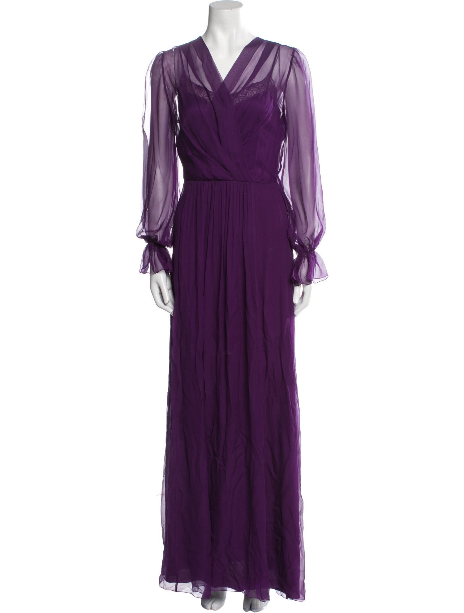Alberta Ferretti Silk Long Dress