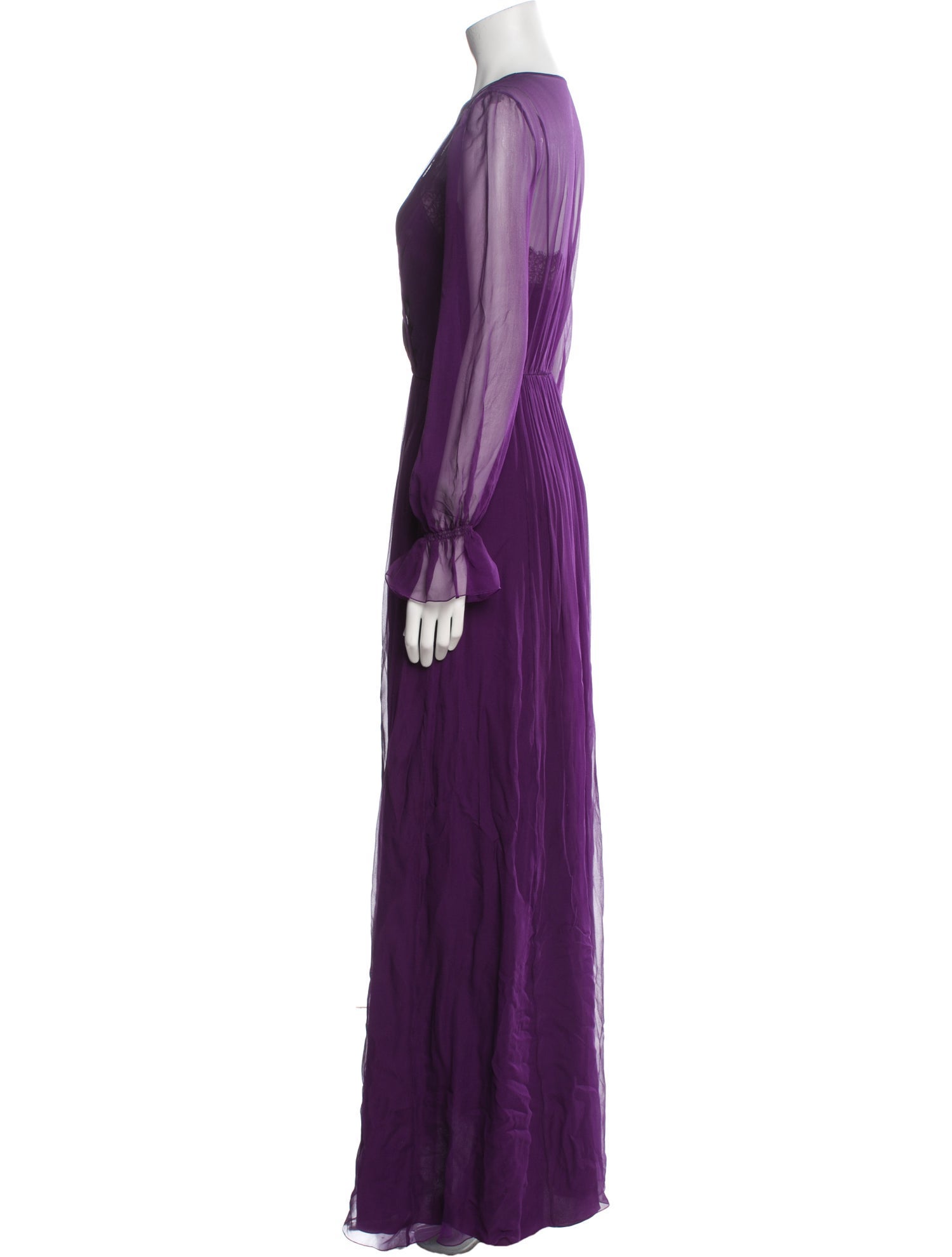 Alberta Ferretti Silk Long Dress