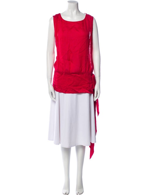 Alberta Ferretti Silk Scoop Neck Tunic