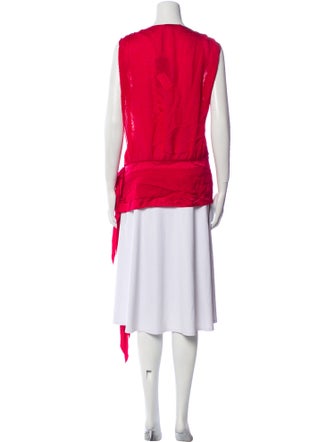 Alberta Ferretti Silk Scoop Neck Tunic
