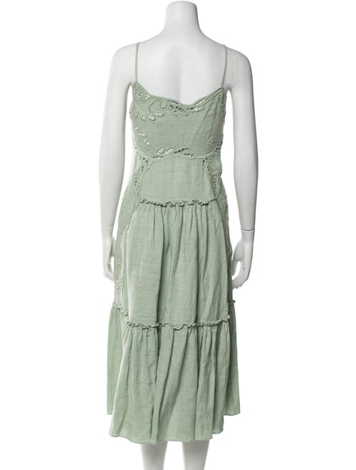 Alberta Ferretti Linen Midi Length Dress