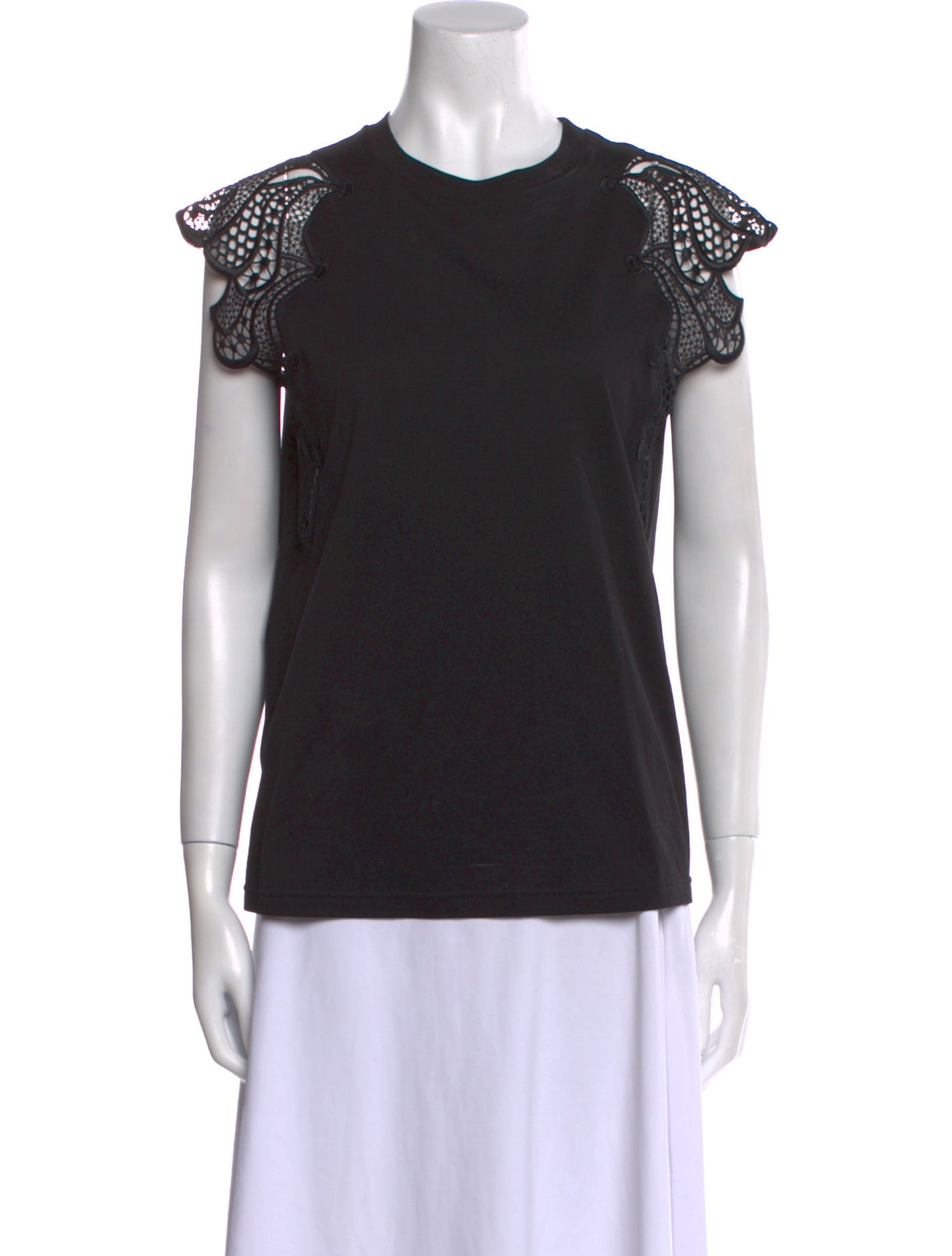 Alberta Ferretti Crew Neck Short Sleeve Top