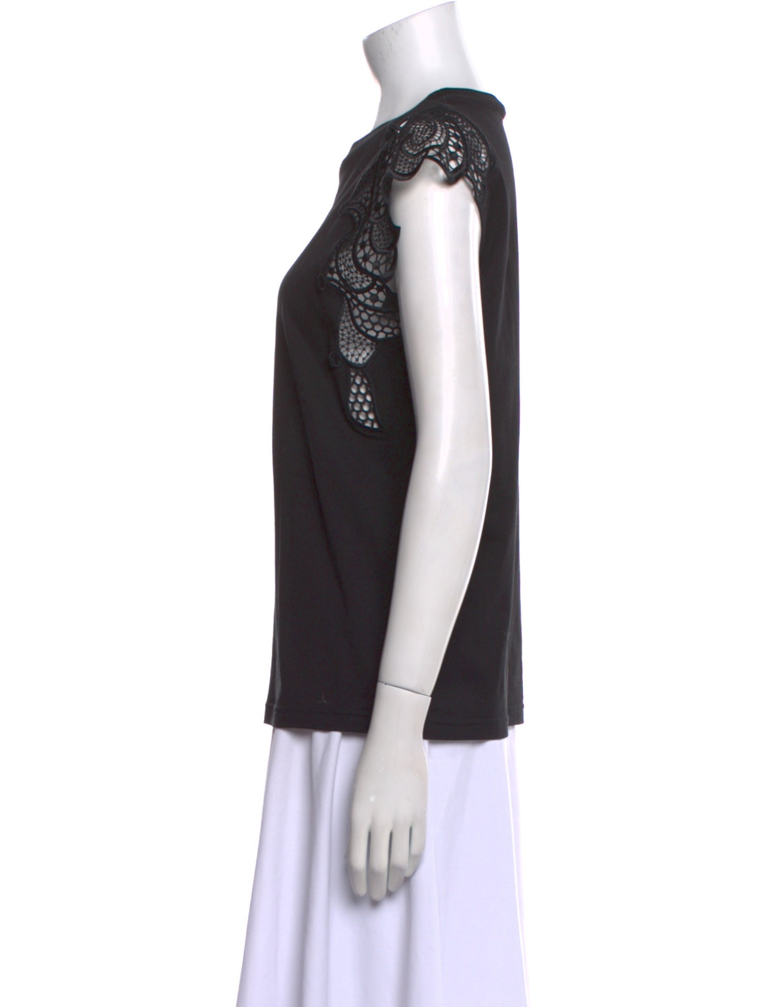 Alberta Ferretti Crew Neck Short Sleeve Top