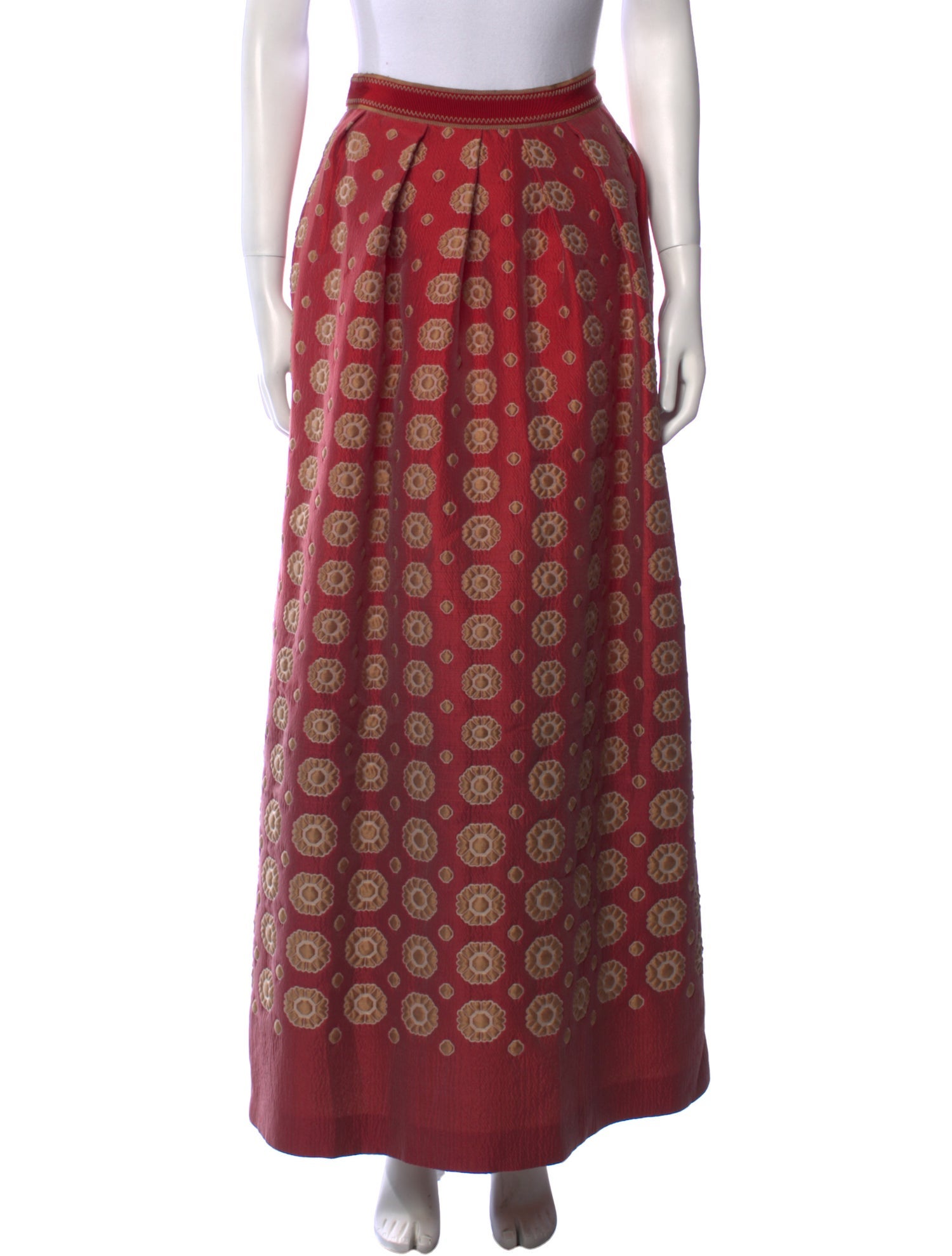 Alberta Ferretti Floral Print Midi Length Skirt