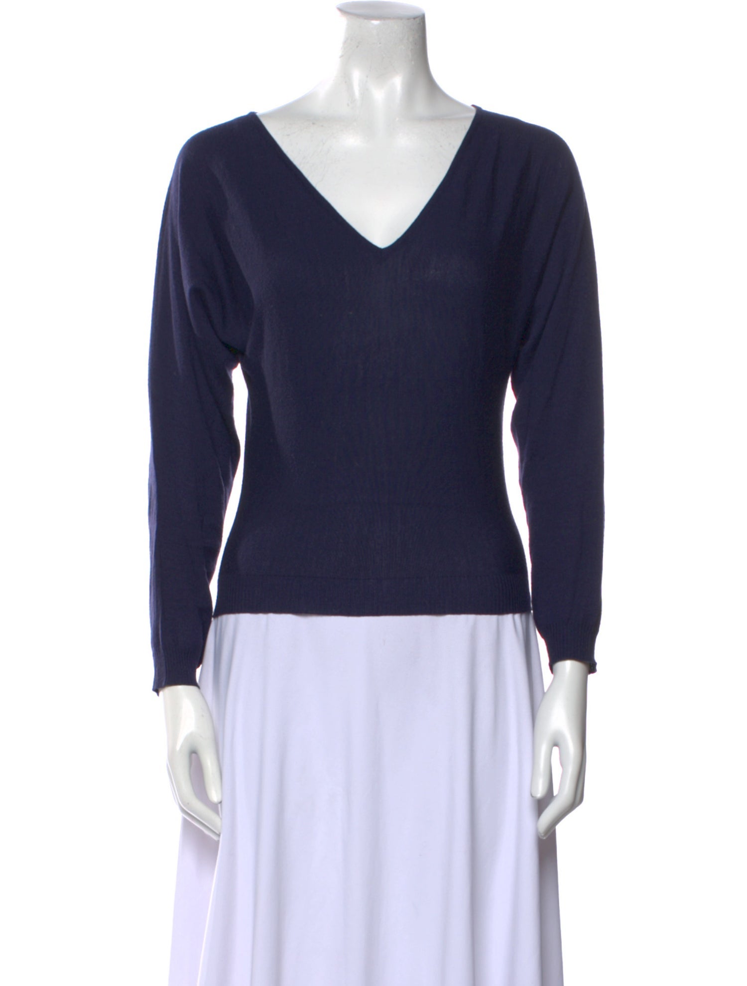 Alberta Ferretti Virgin Wool V-Neck Sweater