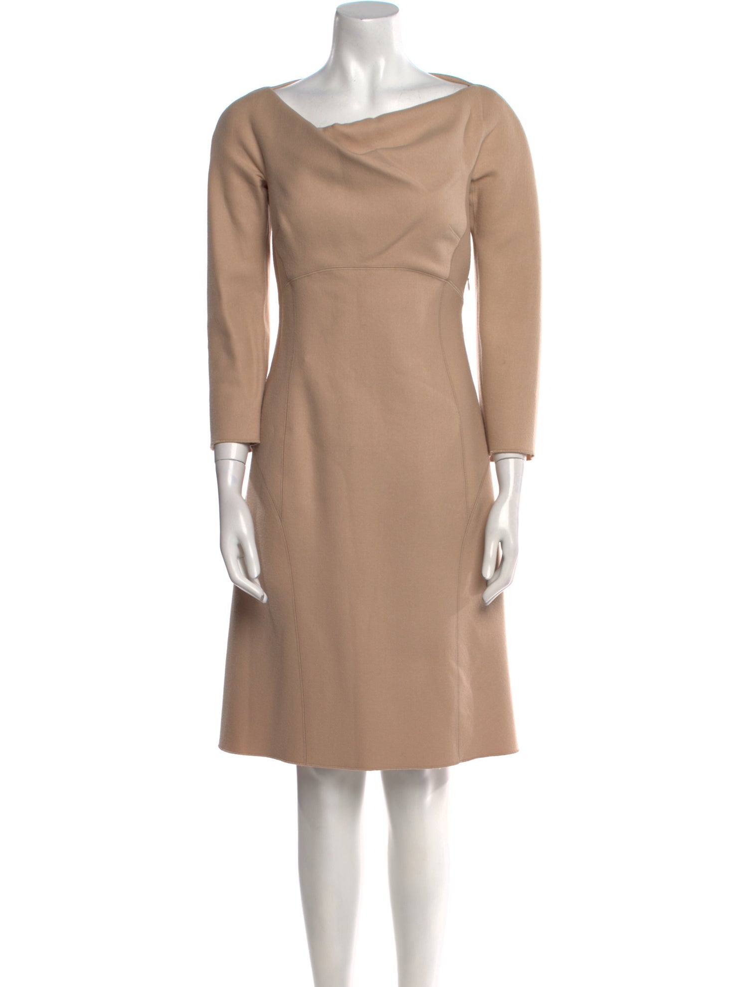 Alberta Ferretti Virgin Wool Knee-Length Dress