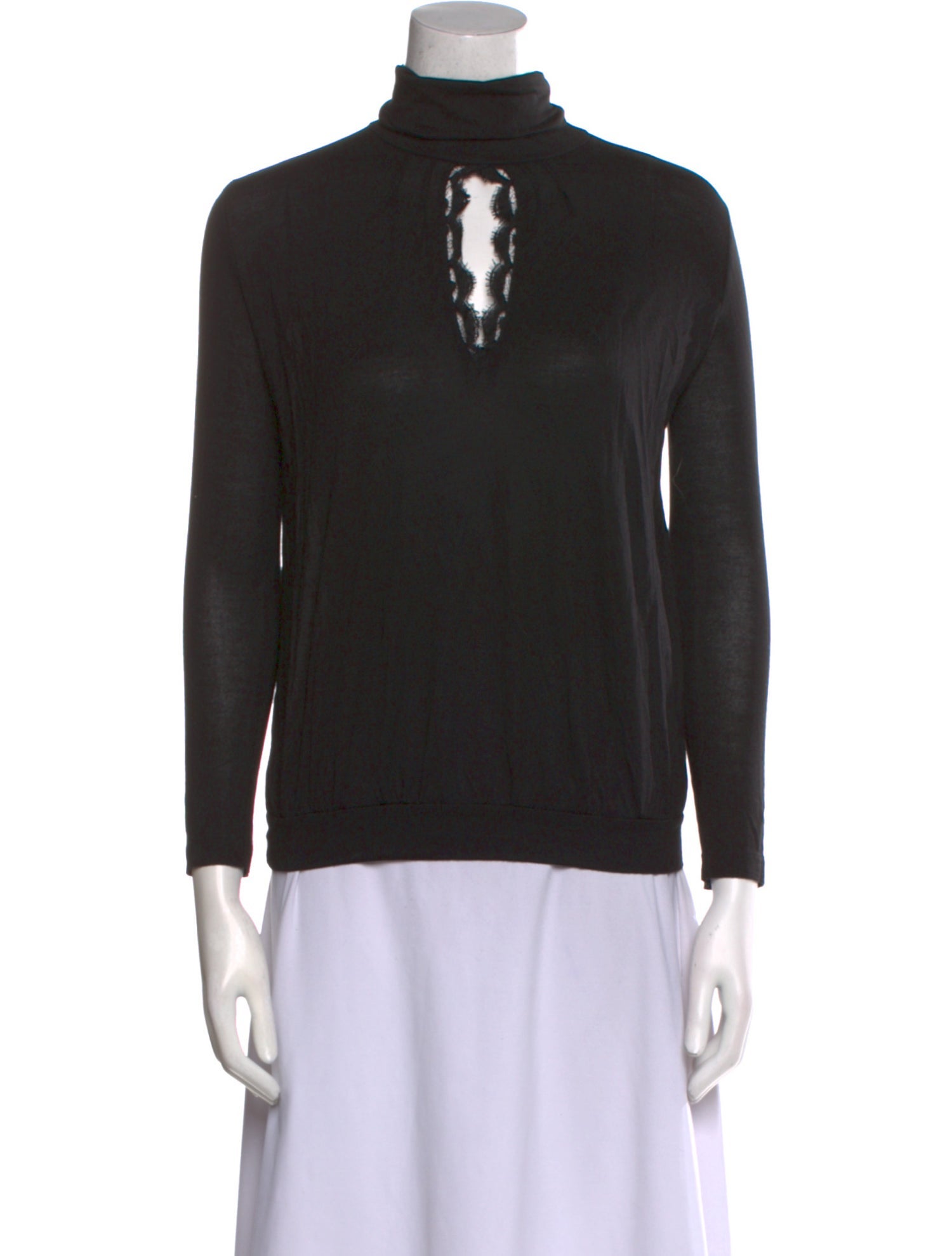 Alberta Ferretti Mock Neck Long Sleeve Sweatshirt