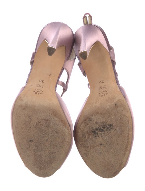 Alberta Ferretti Satin Slingback Sandals