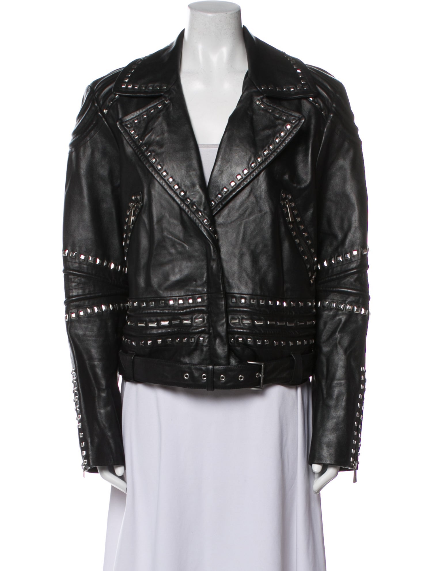Alberta Ferretti Leather Biker Jacket