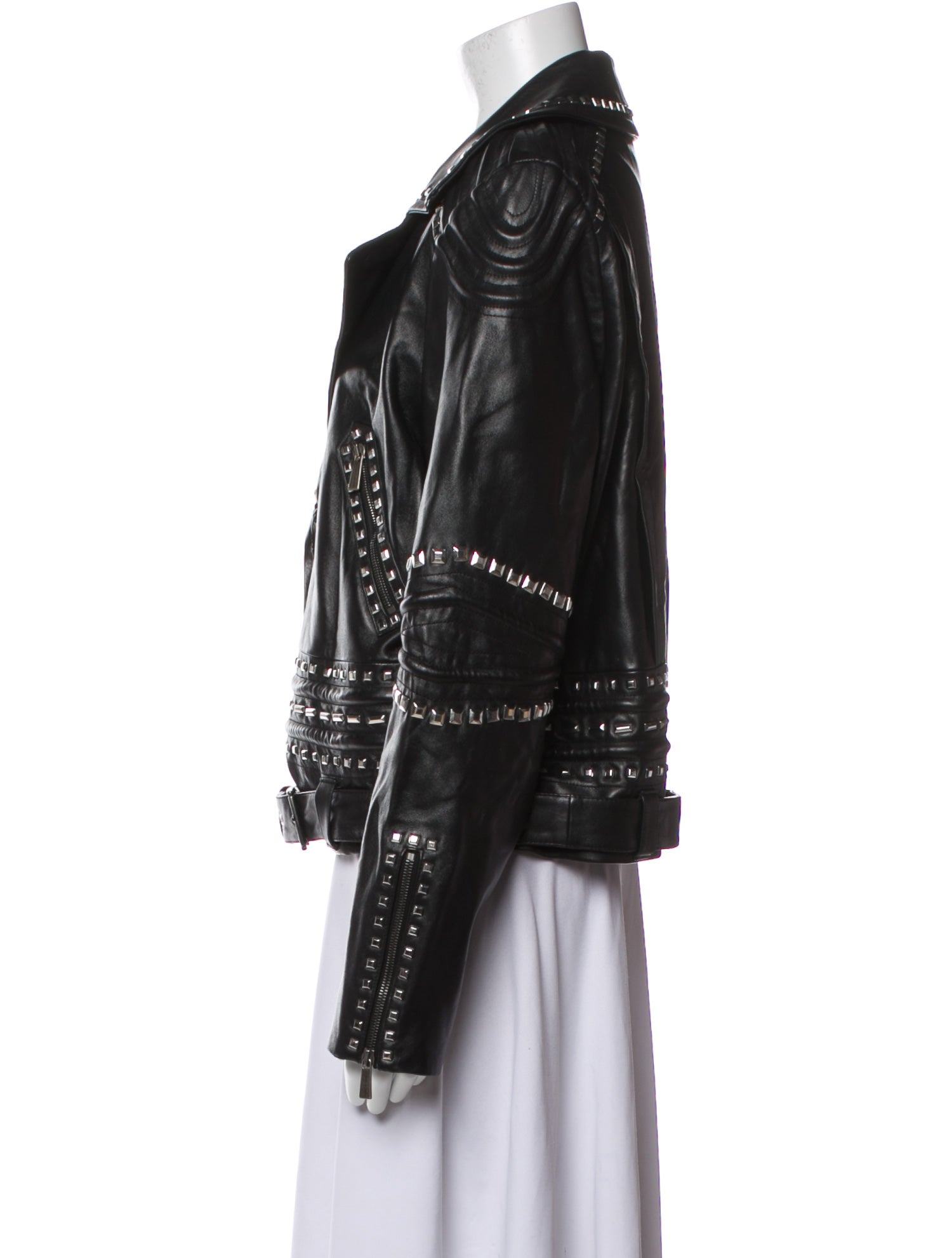 Alberta Ferretti Leather Biker Jacket
