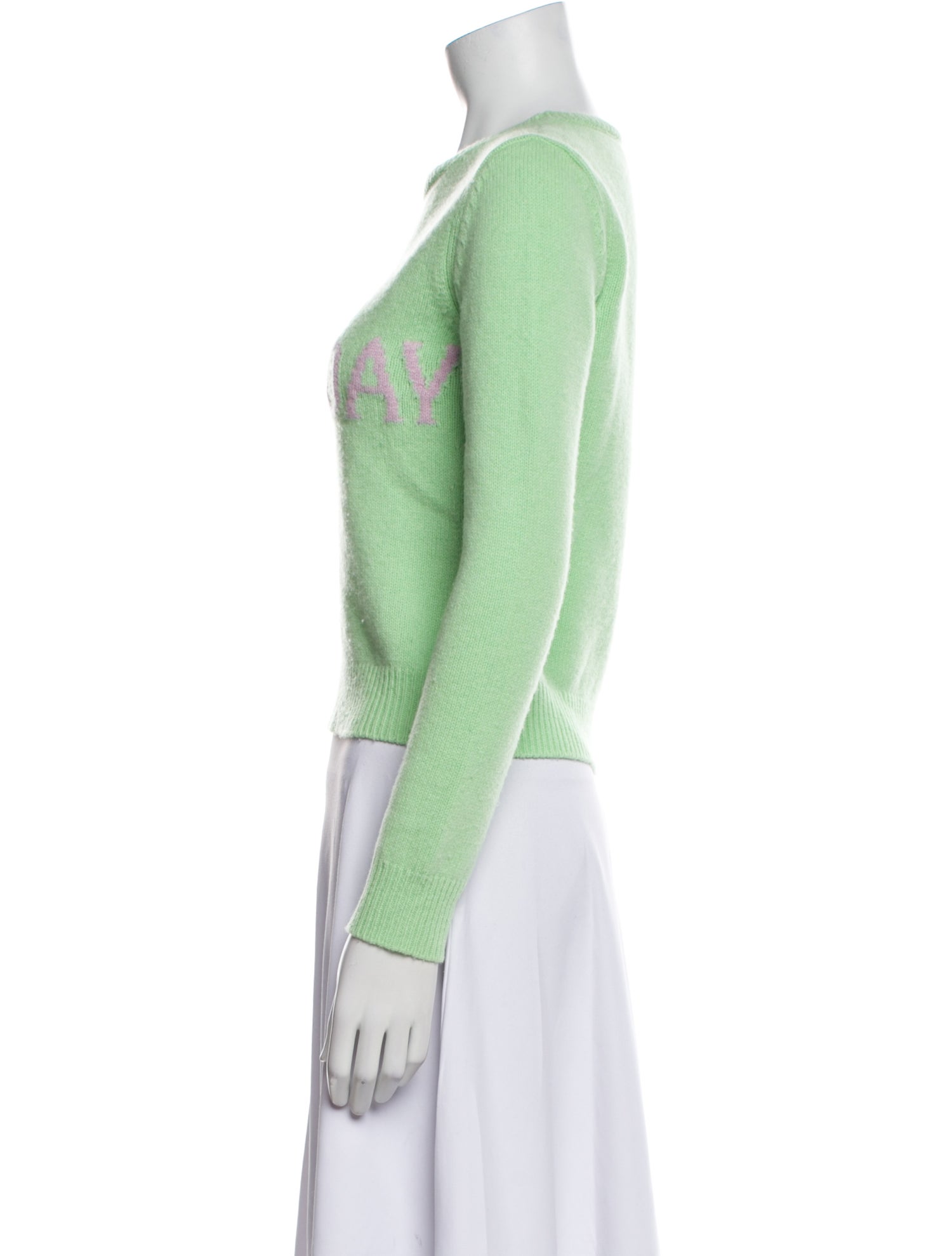 Alberta Ferretti Virgin Wool Graphic Print Sweater