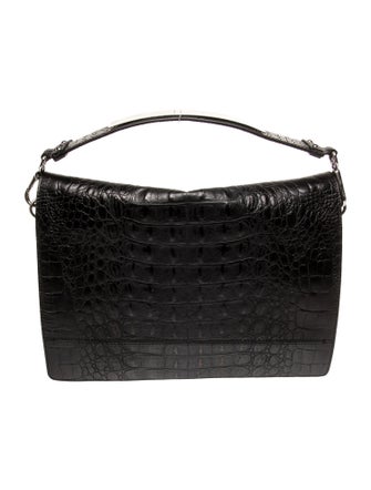 Alberta Ferretti Alligator Top Handle Bag
