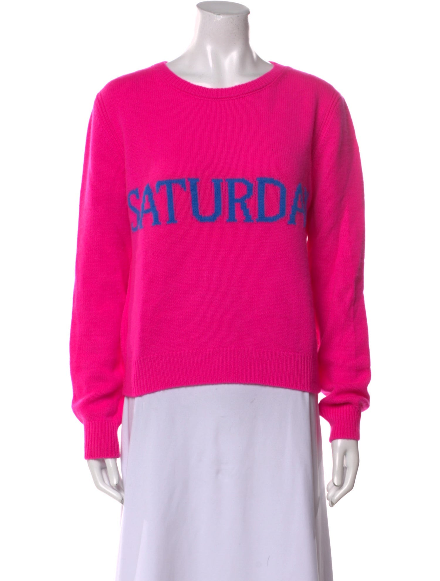 Alberta Ferretti Virgin Wool Graphic Print Sweater