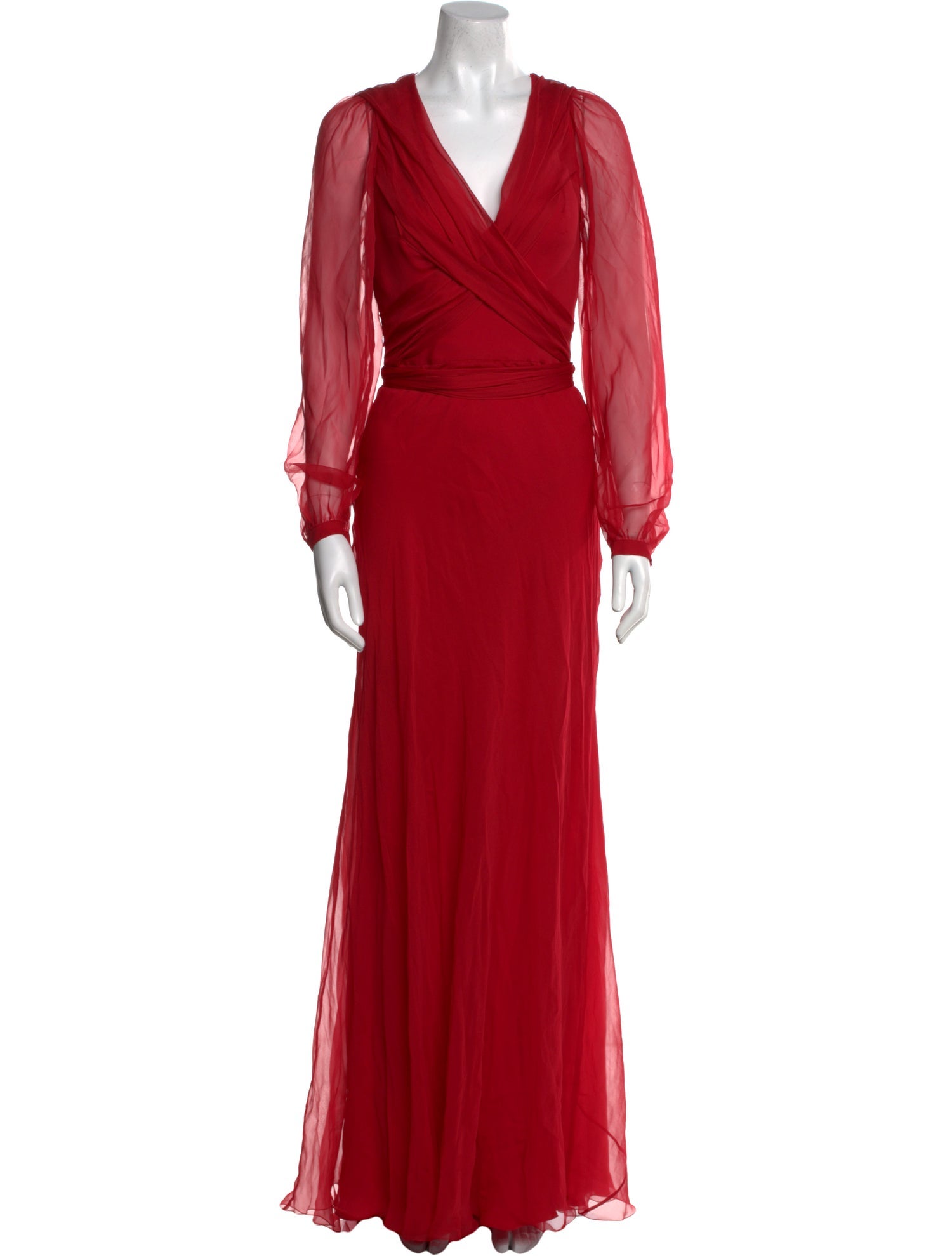 Alberta Ferretti Silk Long Dress
