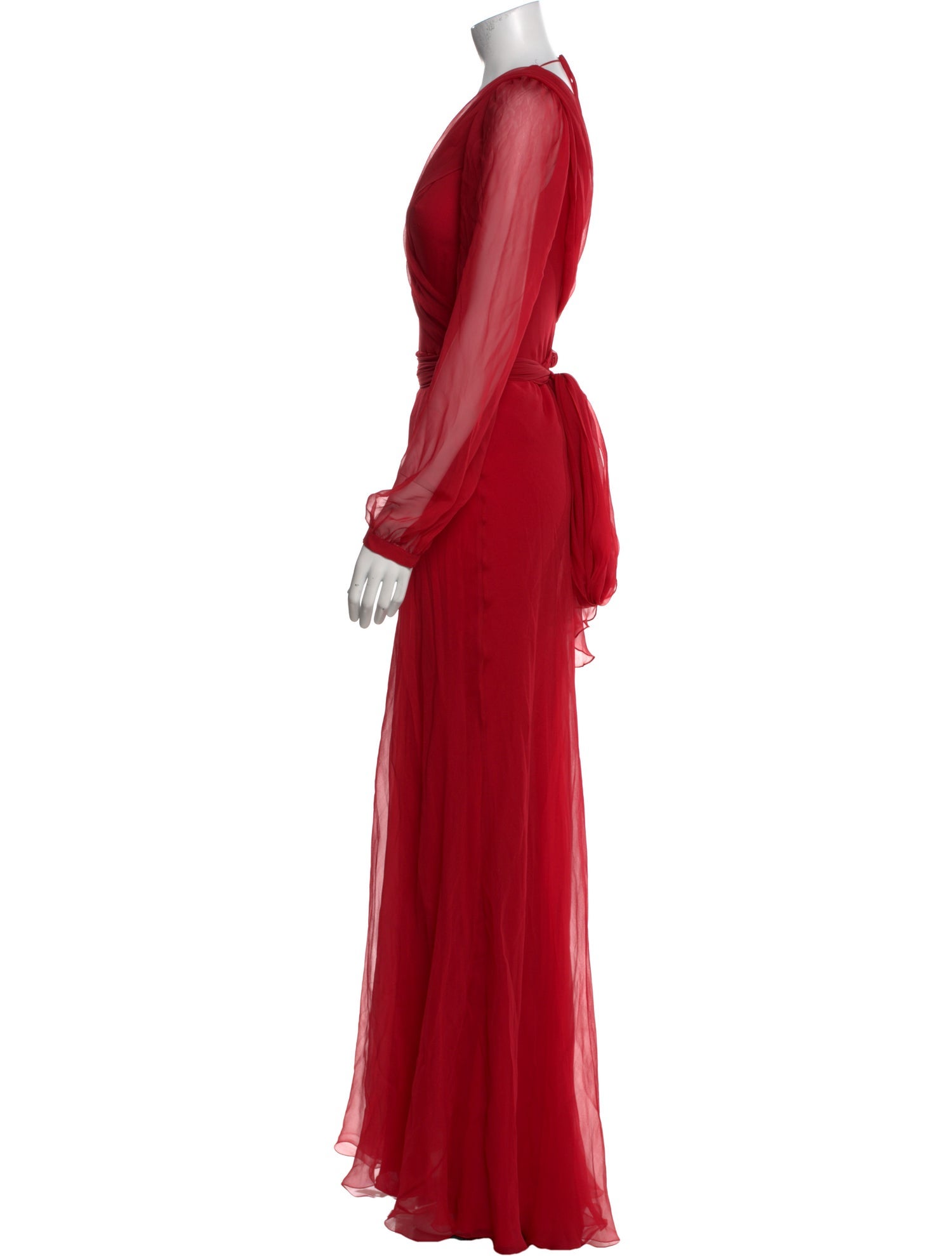 Alberta Ferretti Silk Long Dress
