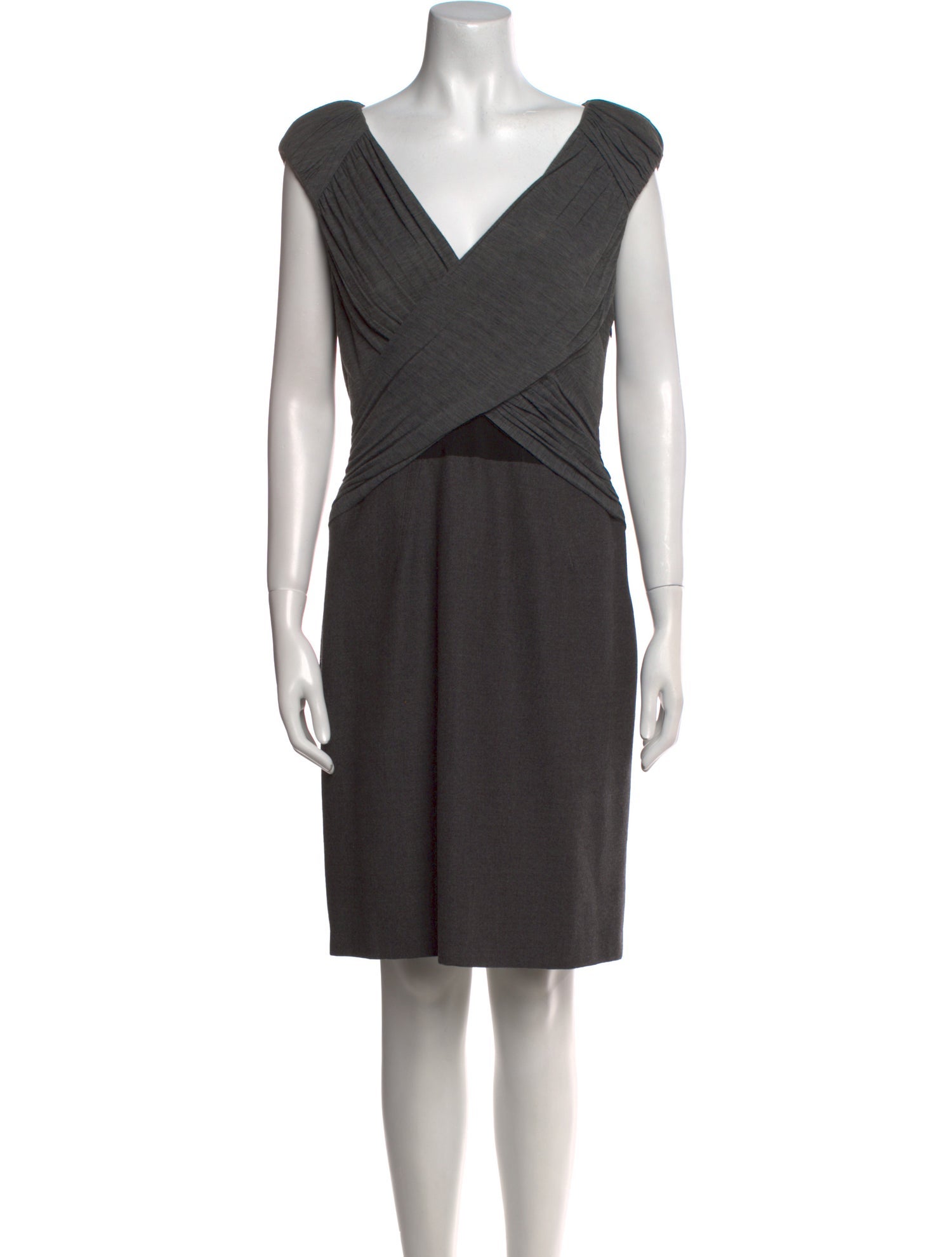 Alberta Ferretti Virgin Wool Knee-Length Dress
