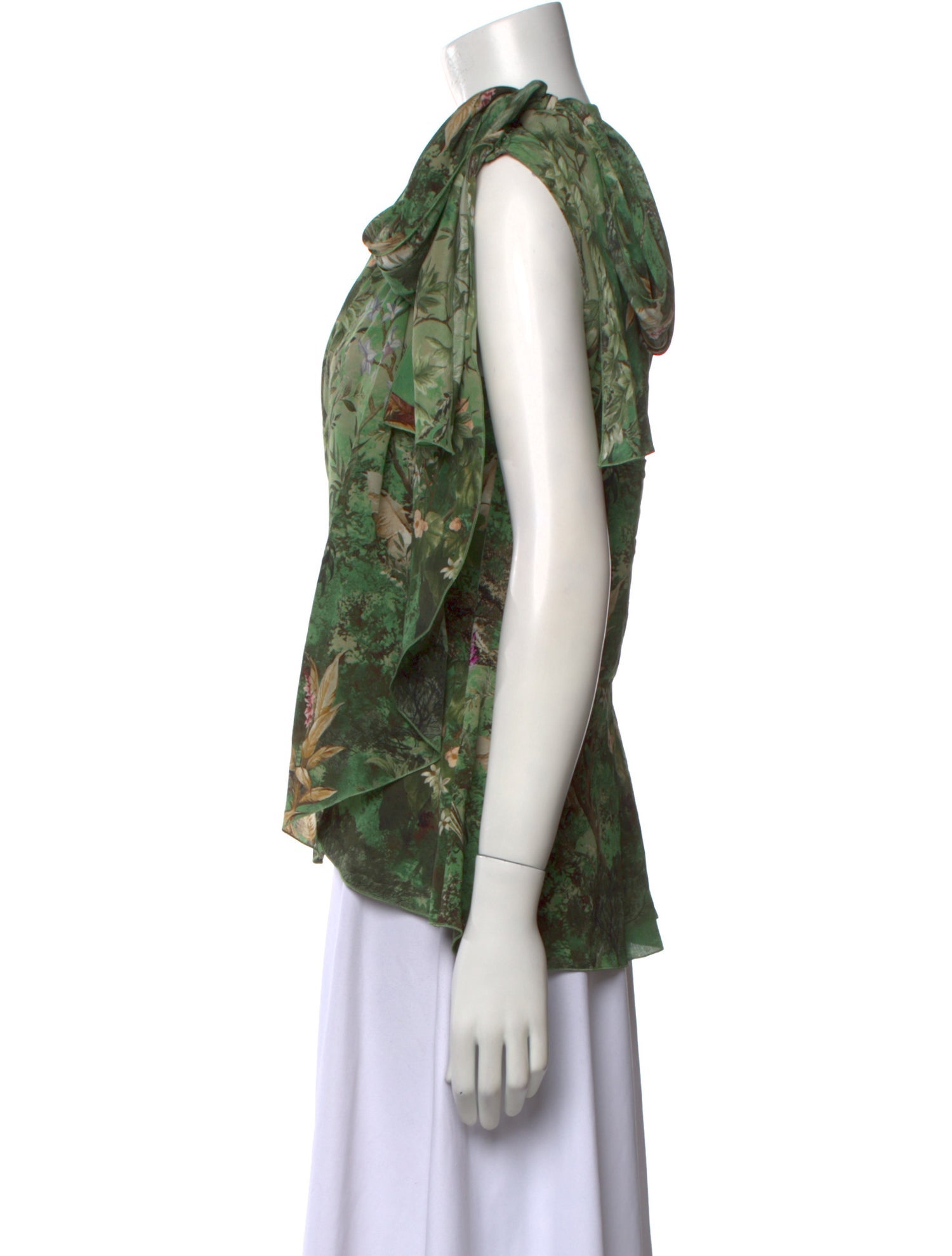 Alberta Ferretti Silk Printed Blouse