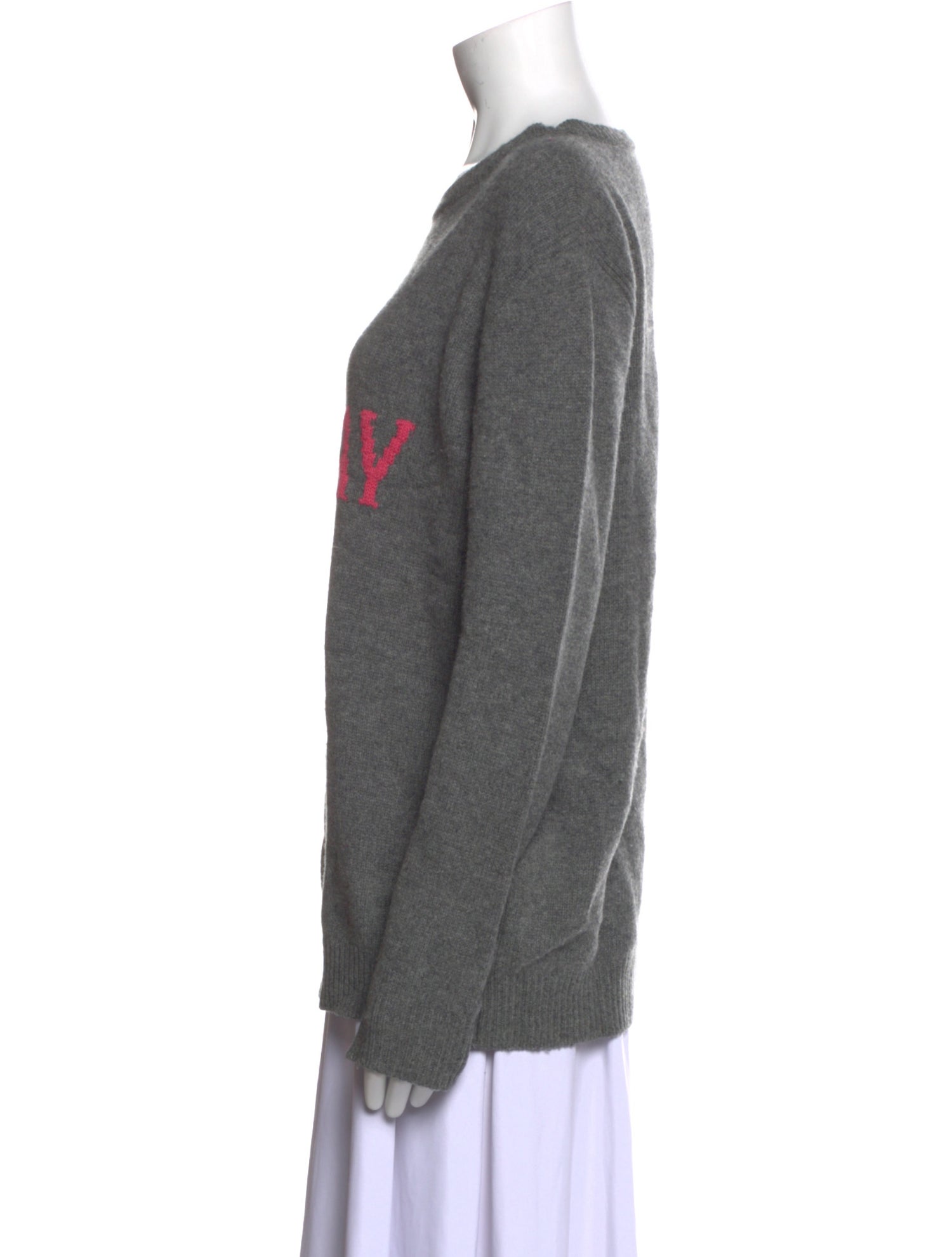 Alberta Ferretti Virgin Wool Graphic Print Sweater