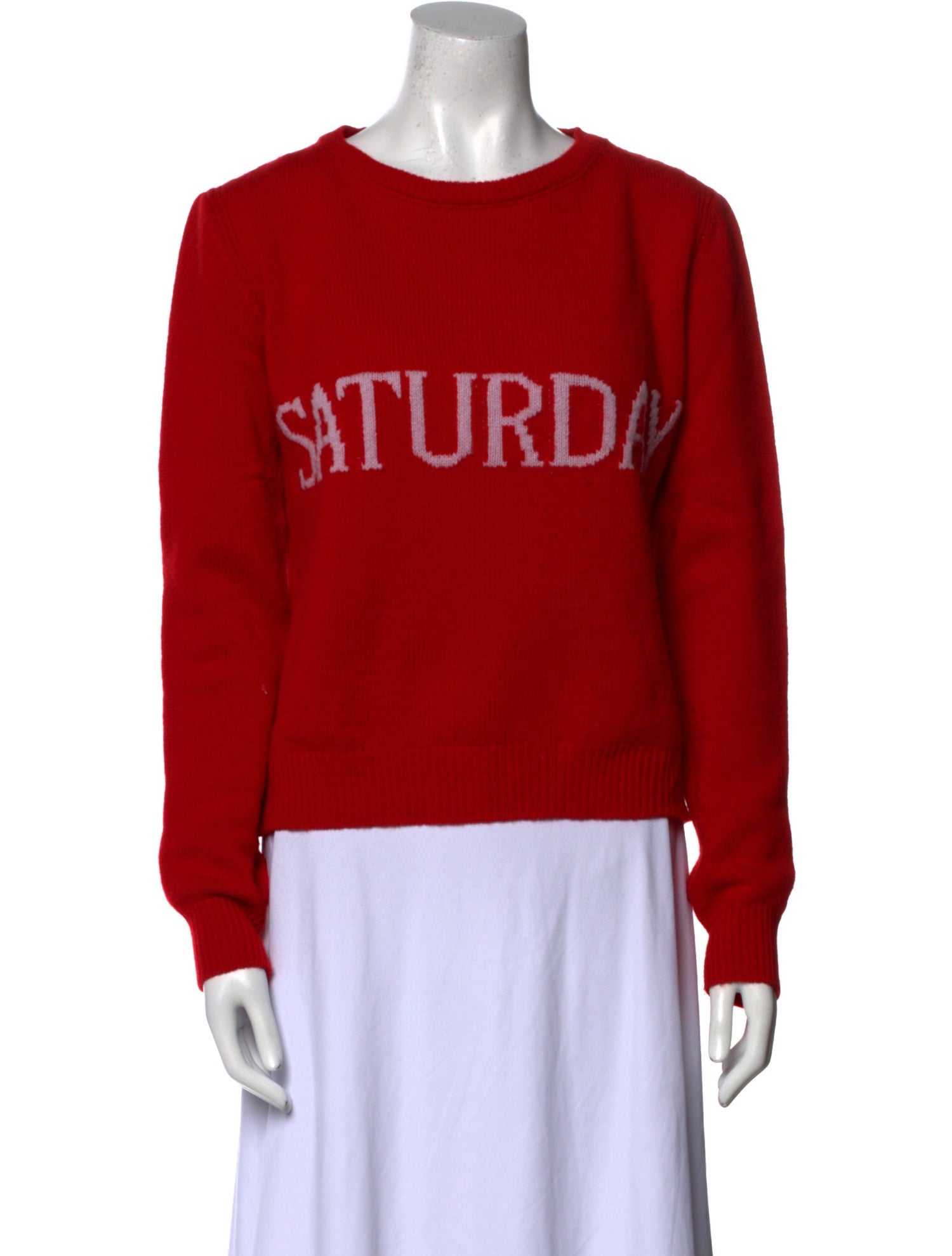 Alberta Ferretti Virgin Wool Graphic Print Sweater