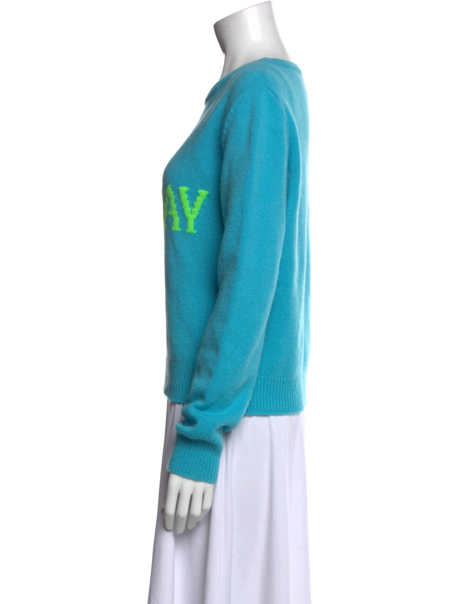 Alberta Ferretti Virgin Wool Graphic Print Sweater