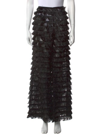 Alberta Ferretti Lace Pattern Wide Leg Pants