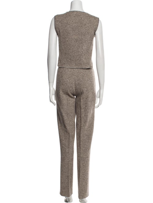 Alberta Ferretti Virgin Wool Glitter Accents Pant Set