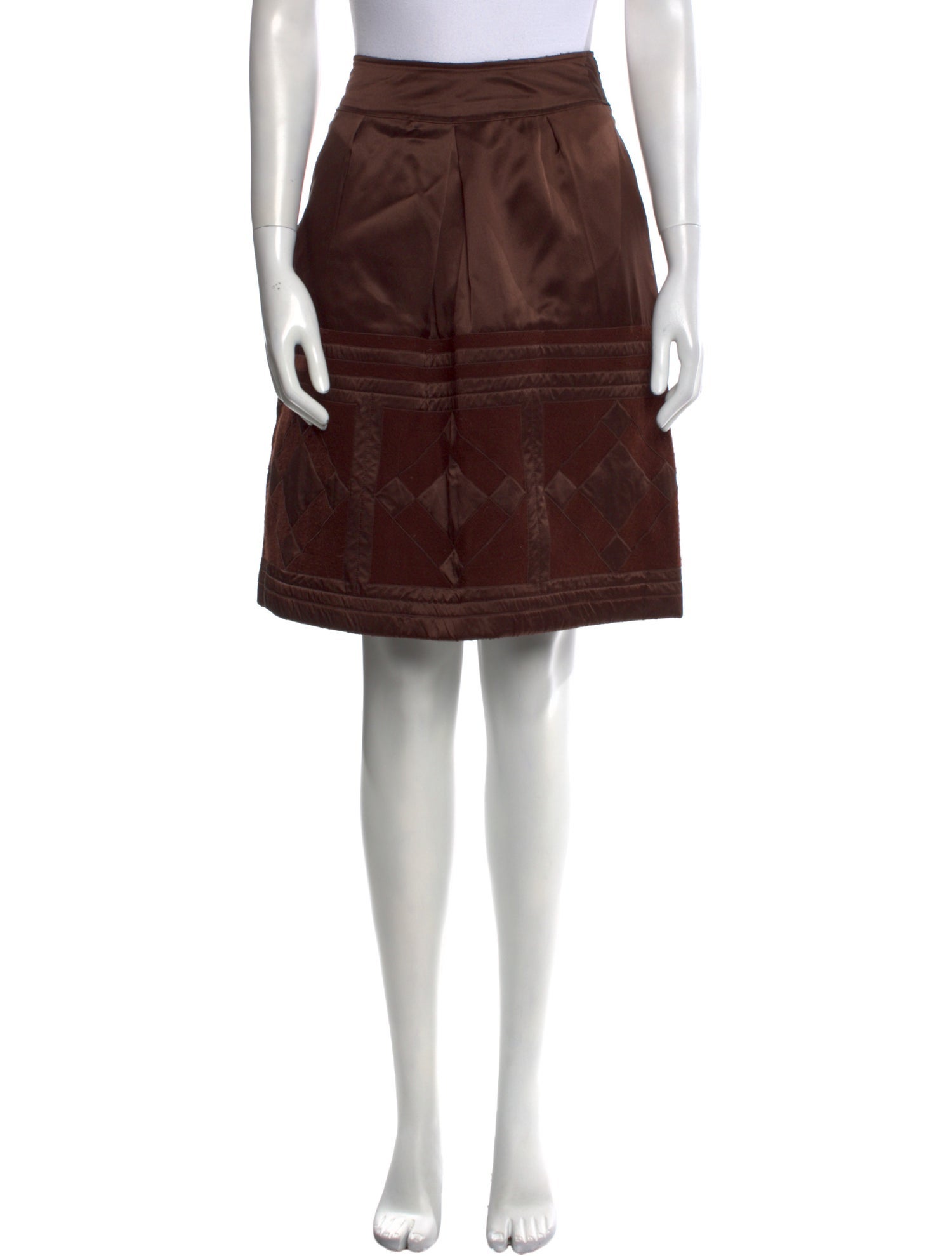 Alberta Ferretti Silk Knee-Length Skirt