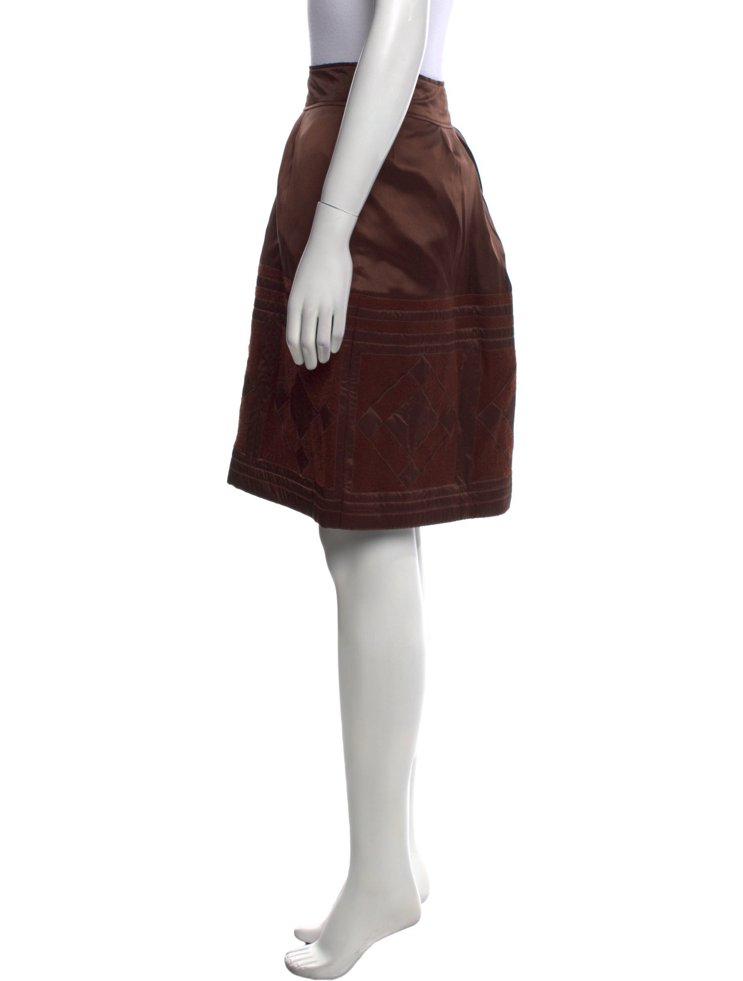 Alberta Ferretti Silk Knee-Length Skirt