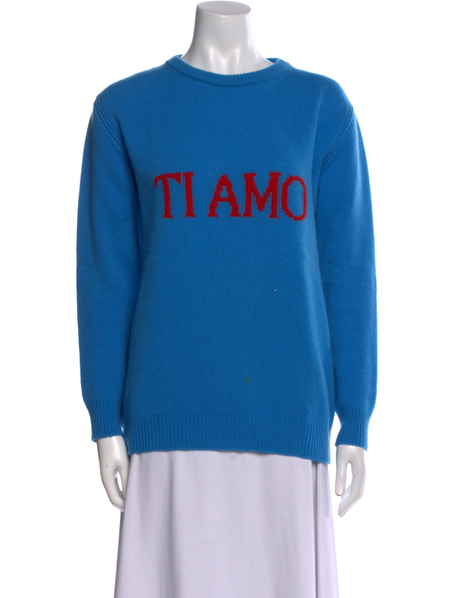 Alberta Ferretti Virgin Wool Graphic Print Sweater