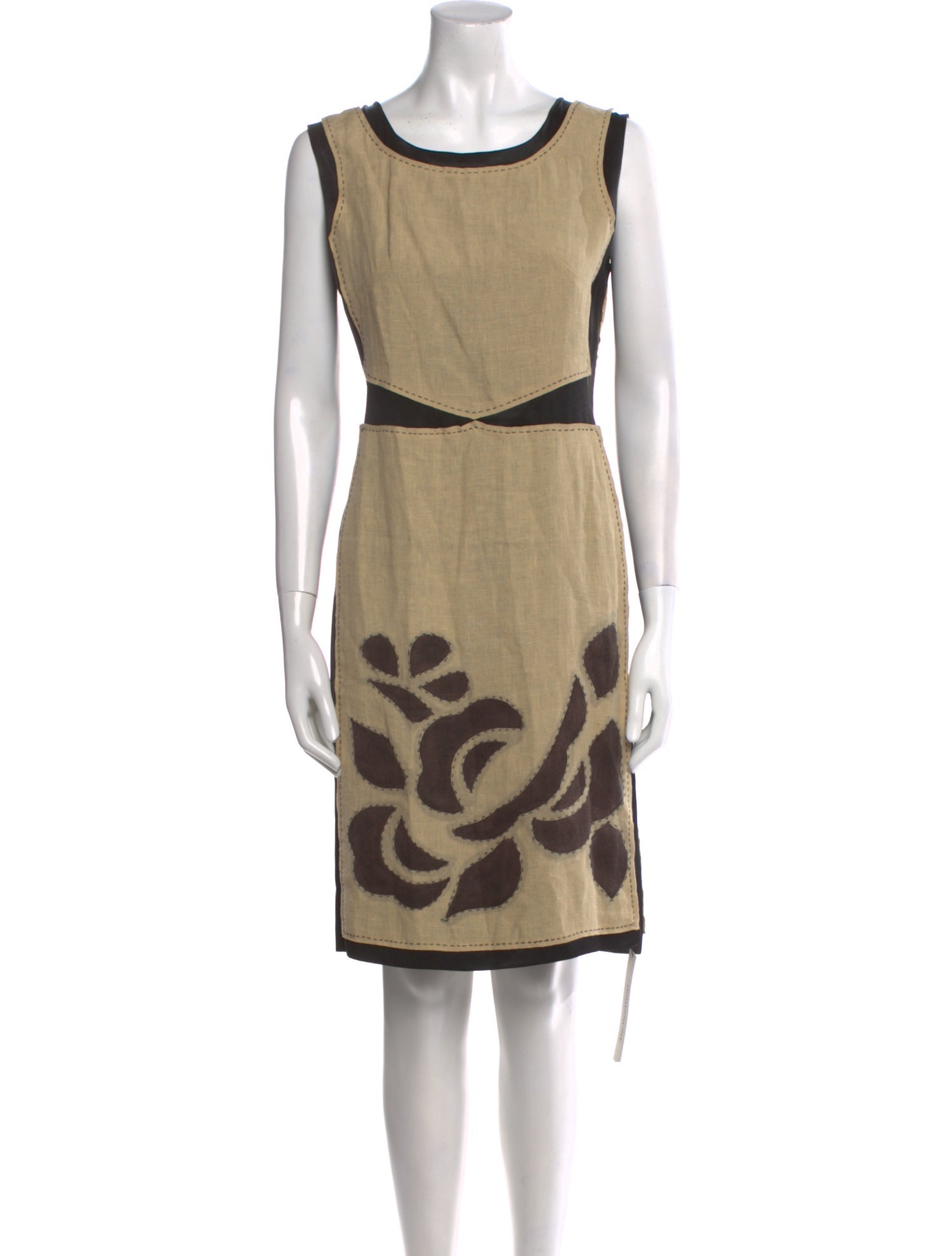 Alberta Ferretti Linen Knee-Length Dress