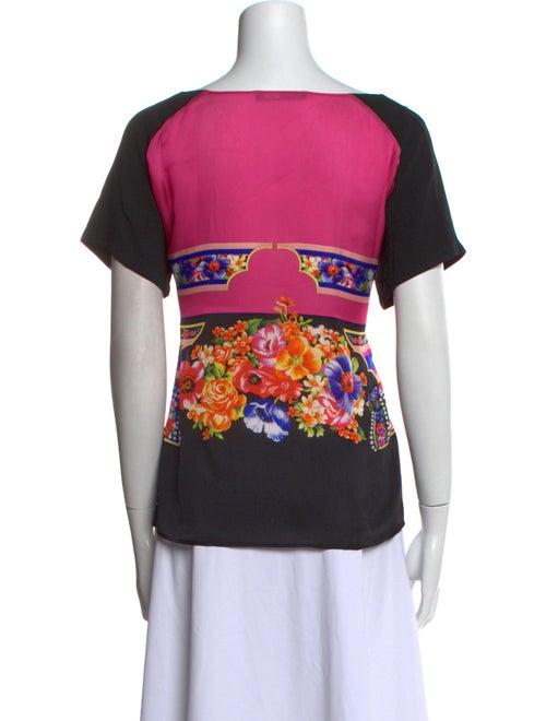 Alberta Ferretti Silk Graphic Print T-Shirt