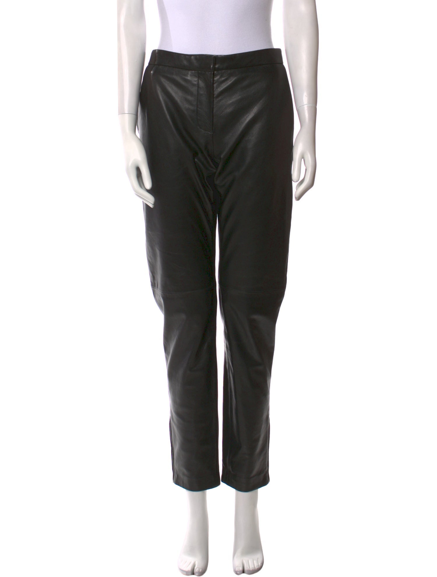 Alberta Ferretti Leather Skinny Leg Pants